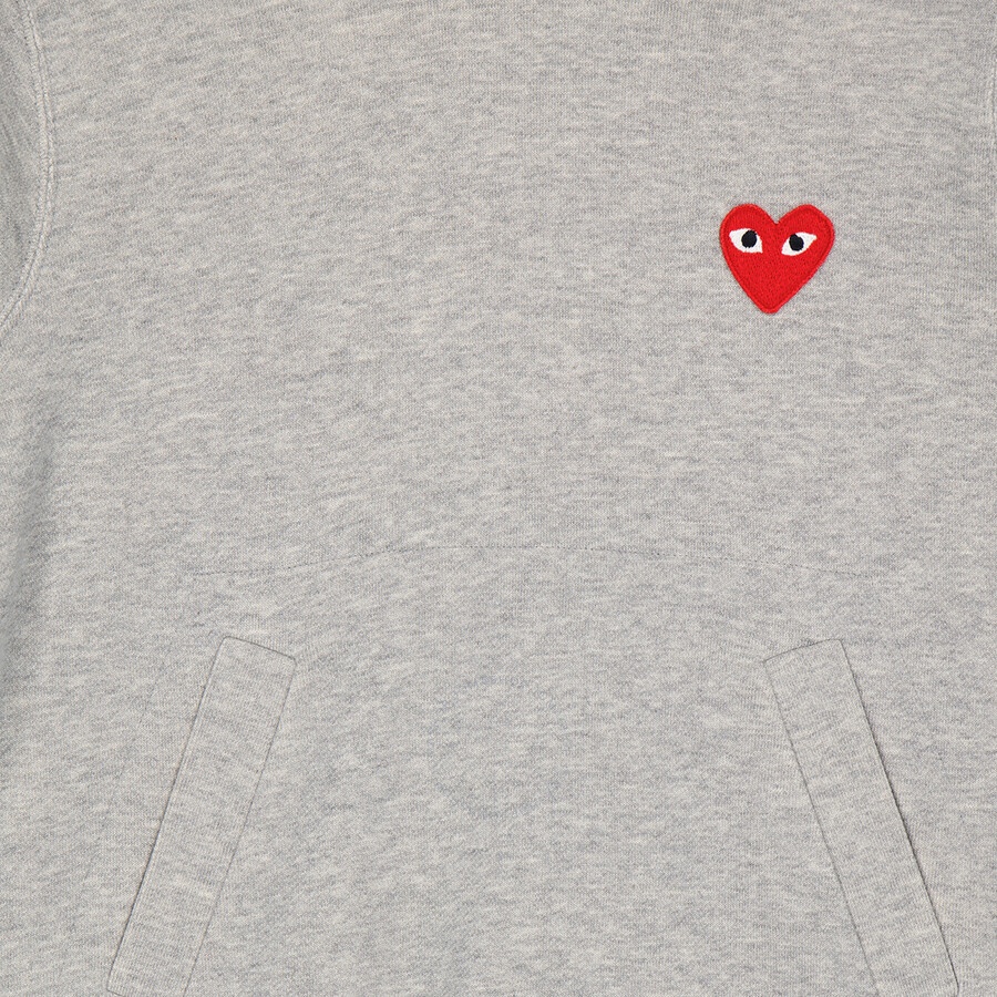 Comme Des Garcons Long-sleeve Embroidered Heart Logo Hoodie - 6