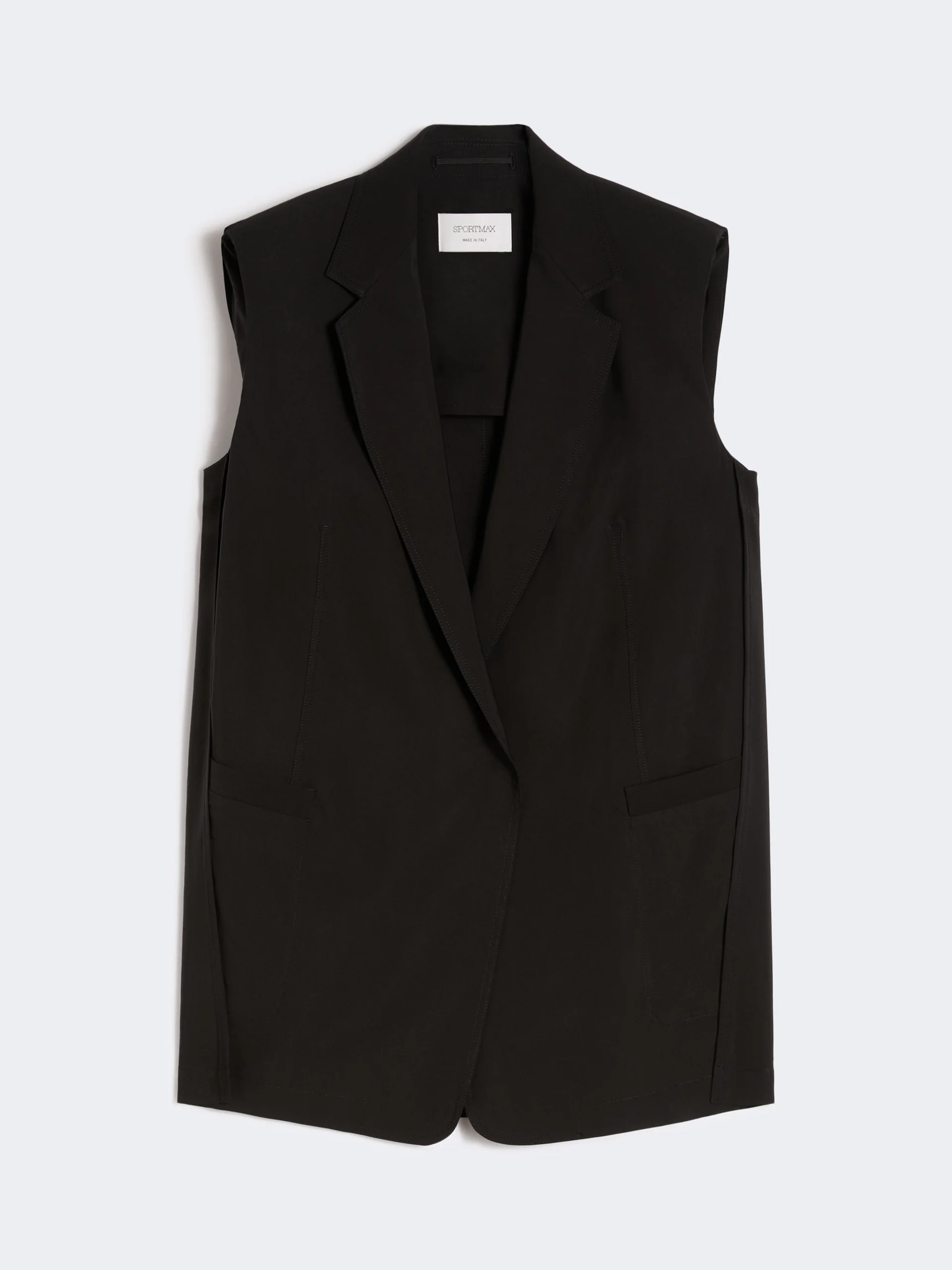 MAGGIO Oversized washed viscose gilet - BLACK - 1