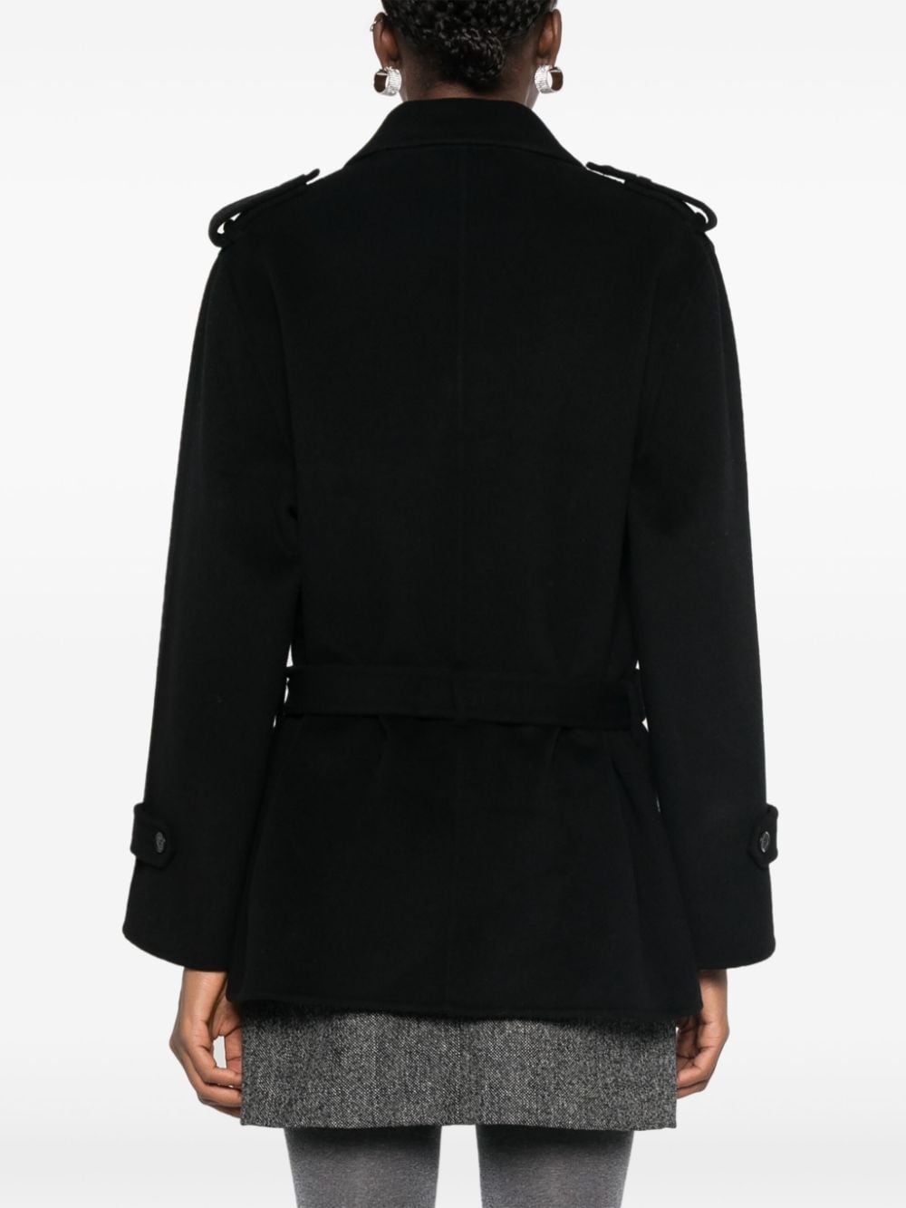 double-breasted belted coat - 4