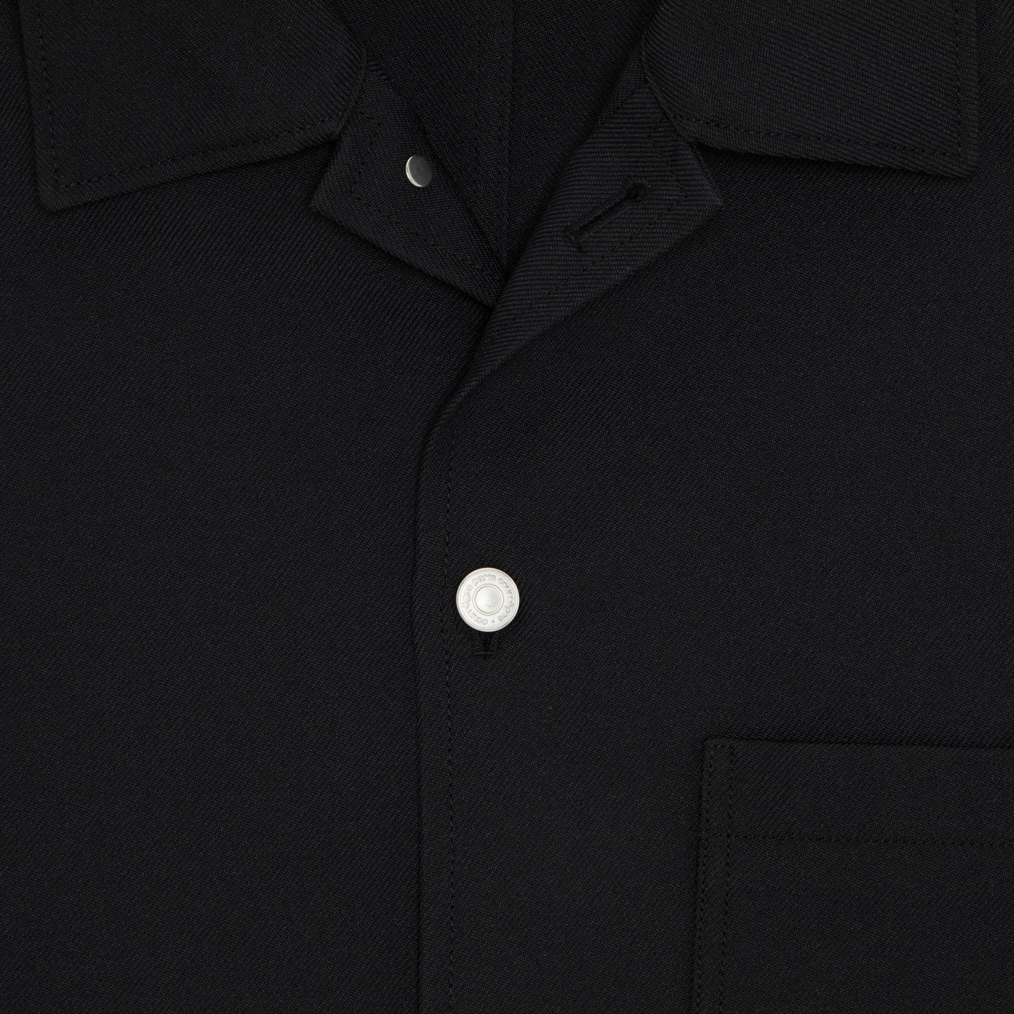Courrèges Retro Twill Skater Shirt 'Black' - 3
