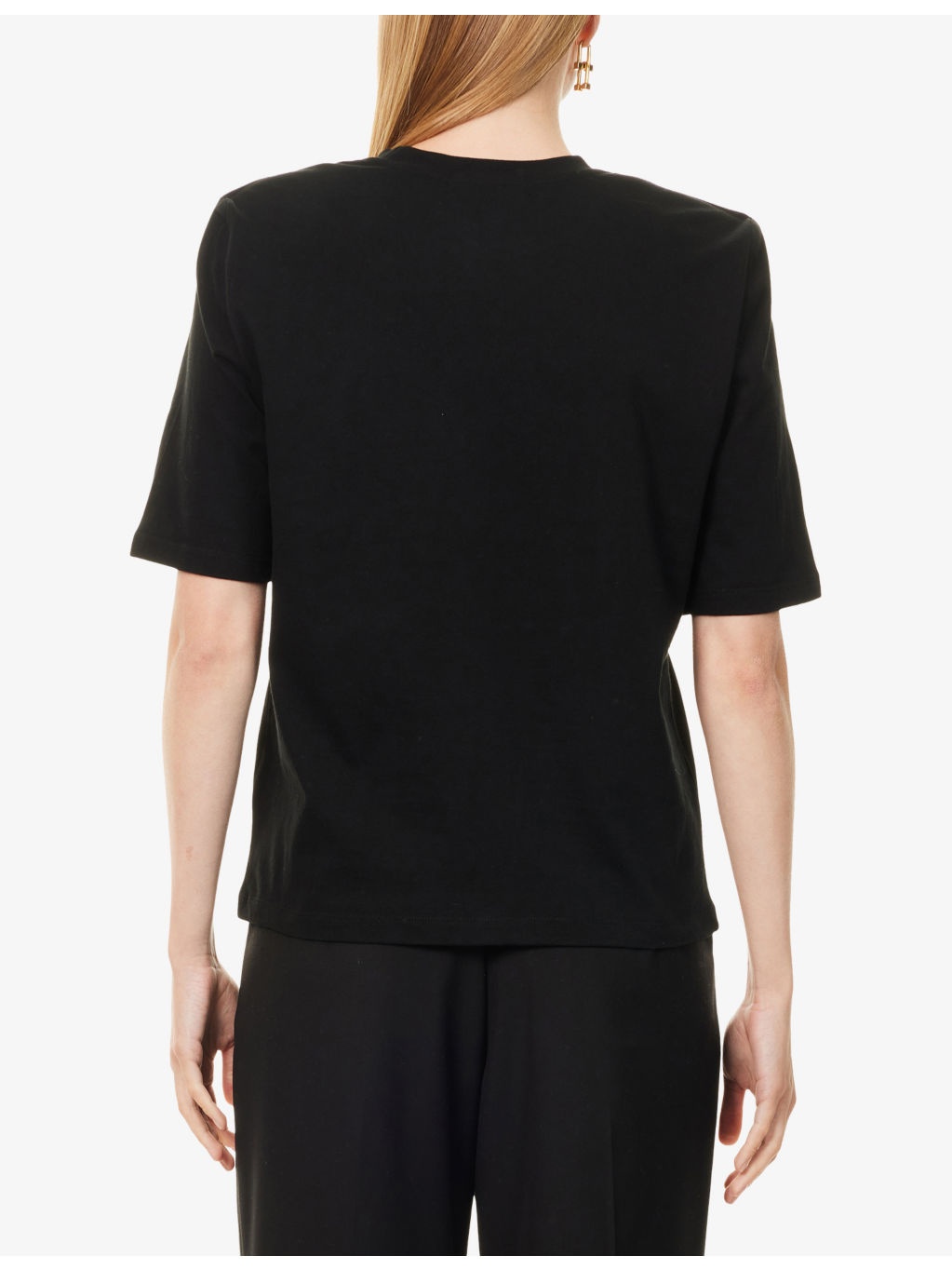 Carrington Padded-Shoulder Cotton-Jersey T-Shirt - 4