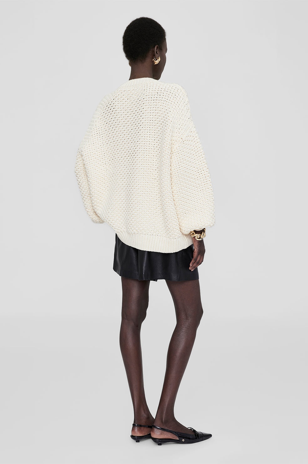 Sydney Crew Sweater - Ivory Crochet - 3