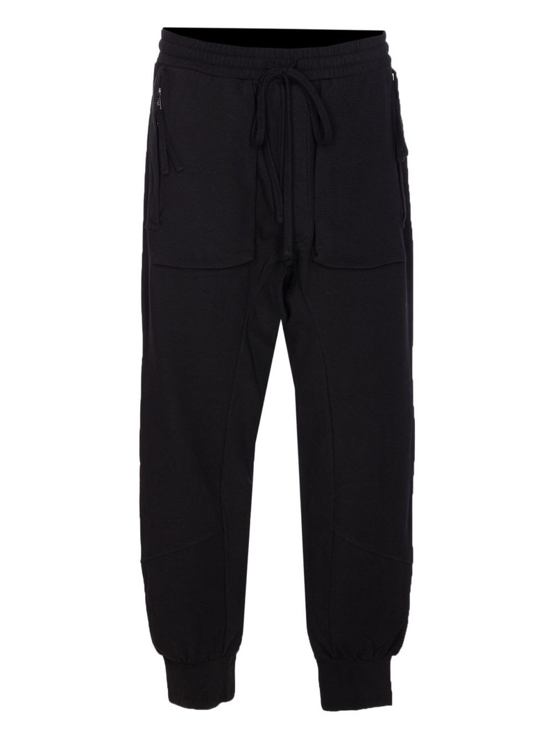 elasticated-waist pocket trousers 1
