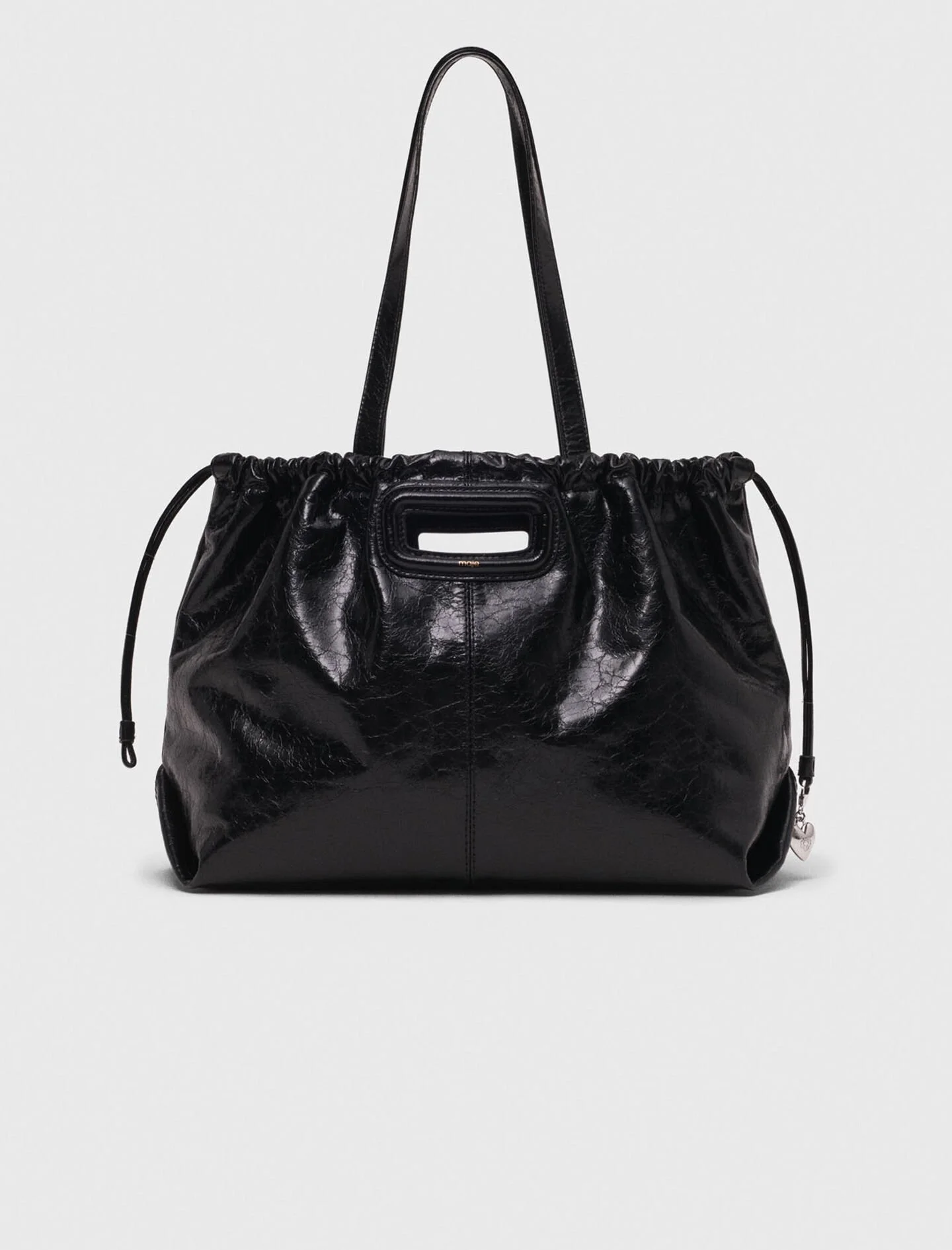 Crackled leather M Tote bag - 1