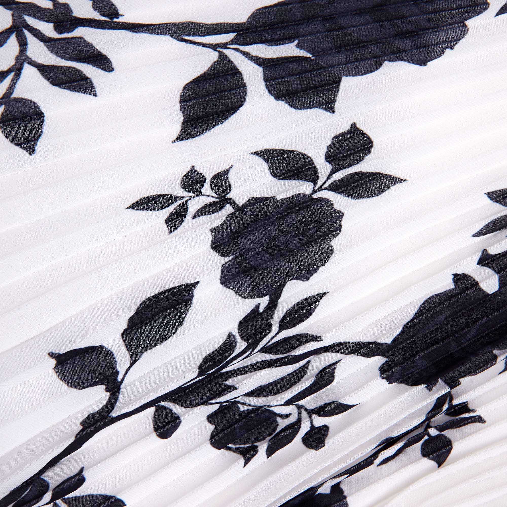 Floral Print Chiffon Maxi Dress - 5