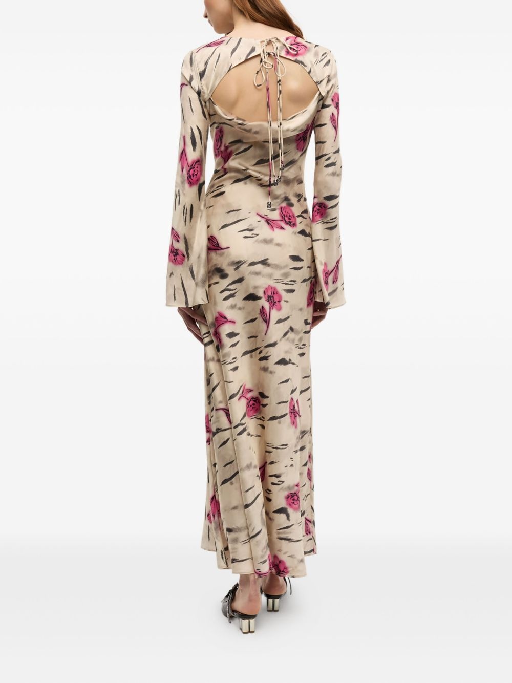 floral-print midi dress - 3