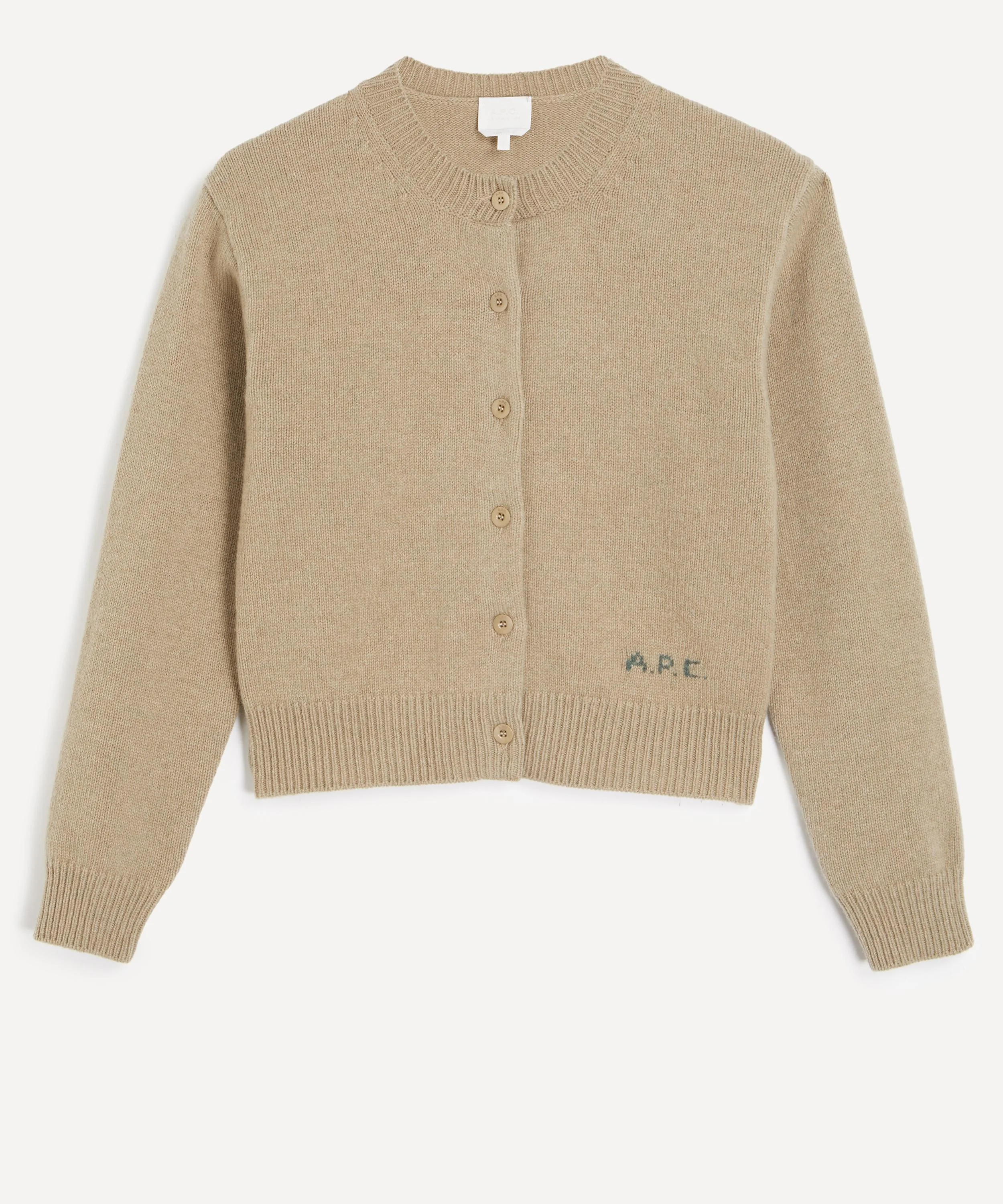 Lila Beige Wool Cardigan - 1