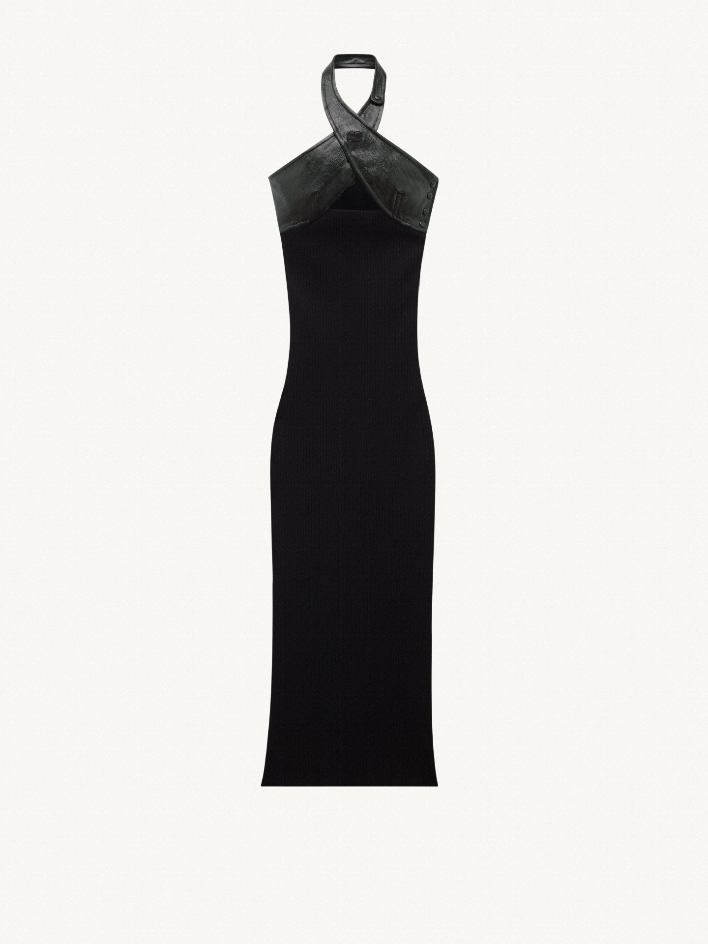 CRISS CROSS BI-MATERIAL DRESS - 1