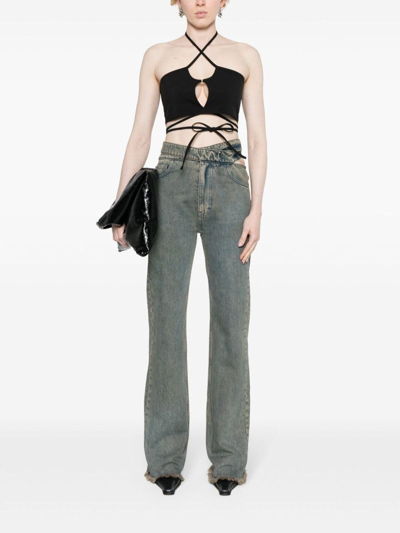 rokh crossover-straps cropped top outlook