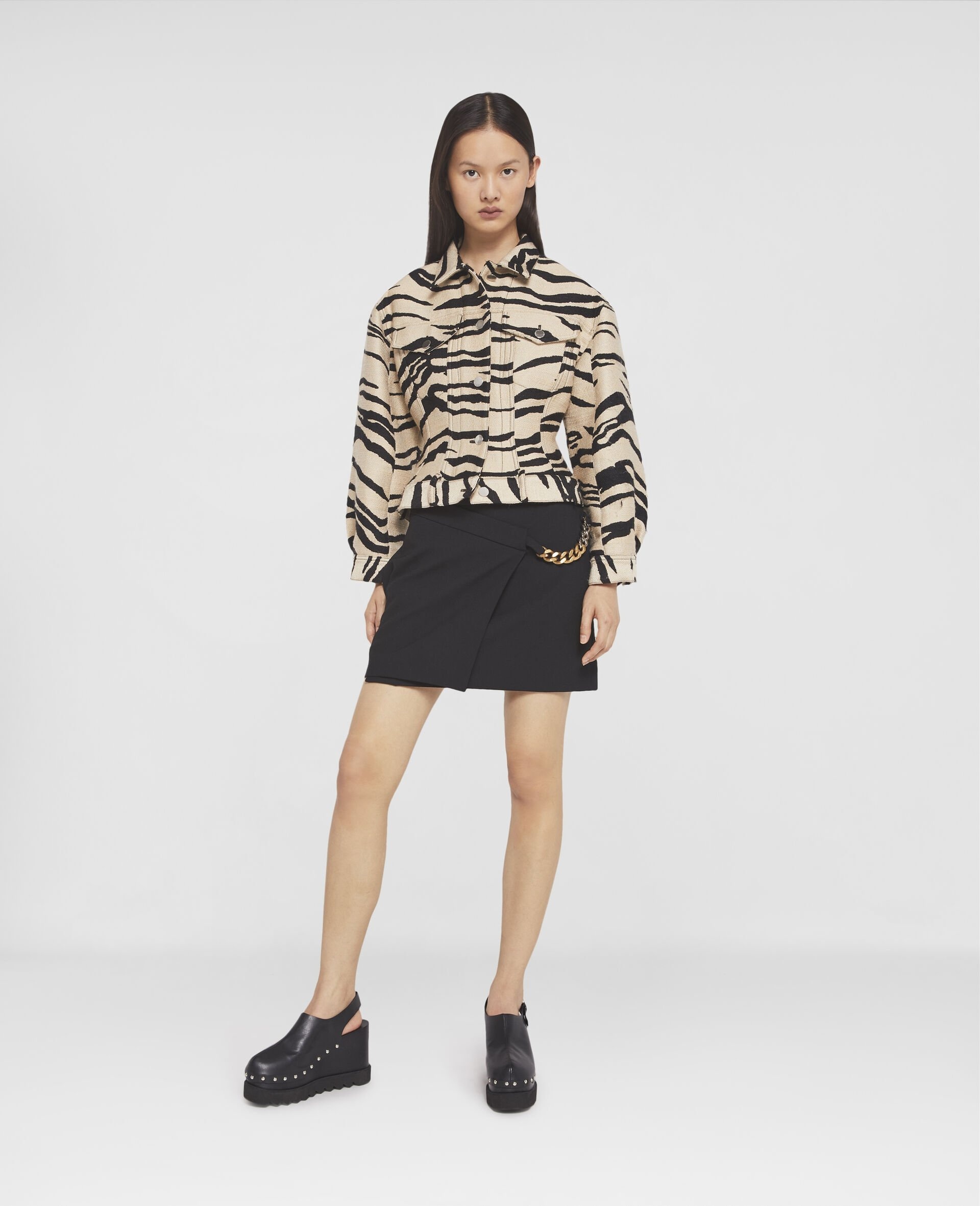 Tiger Print Jacquard Utility Jacket - 2