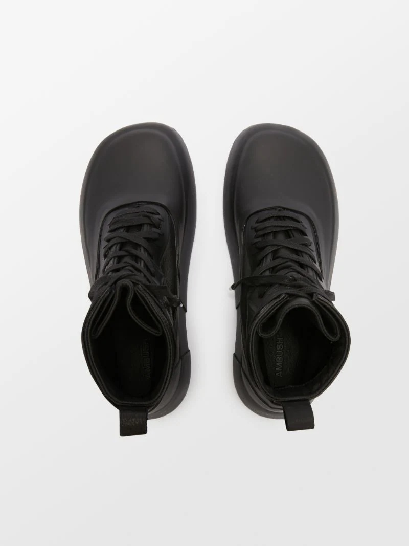 LEATHER MIX HI-TOP SNEAKER - 3