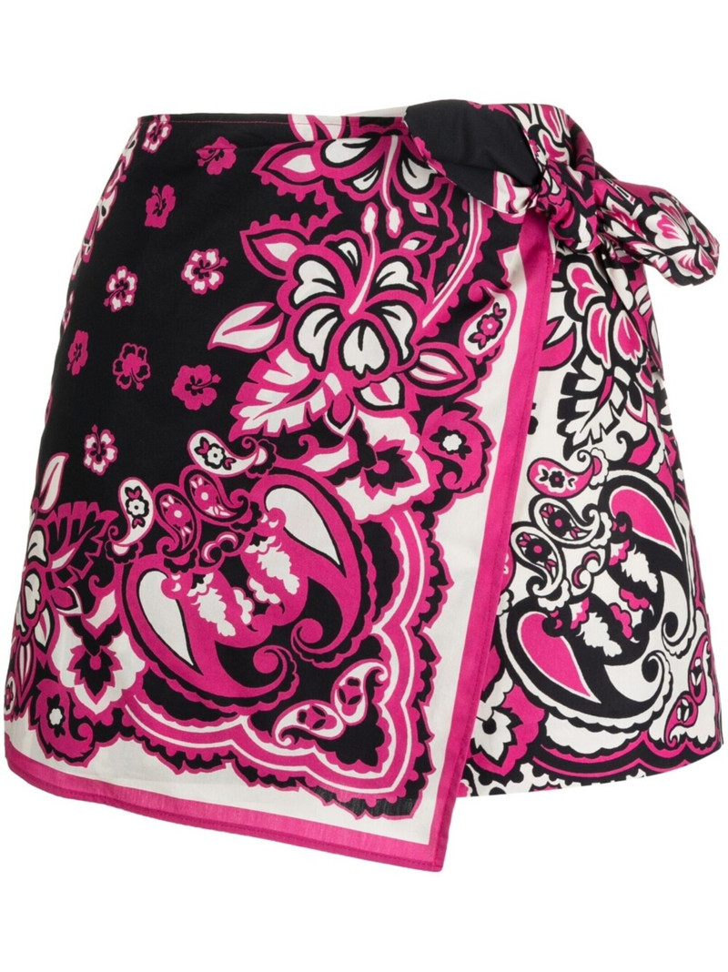 bandana-print cotton skort 1