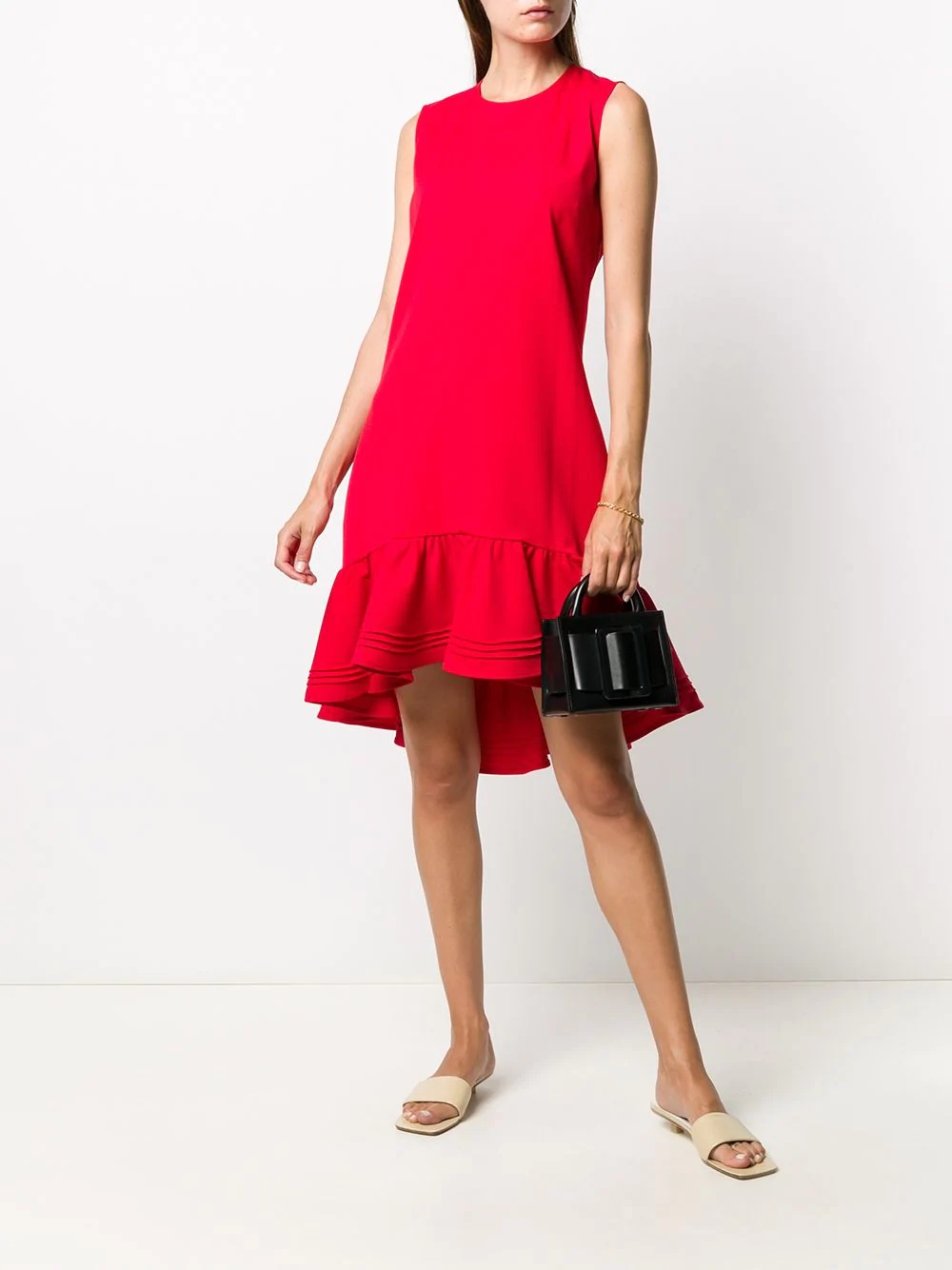 ruffled hem sleeveless dress - 2