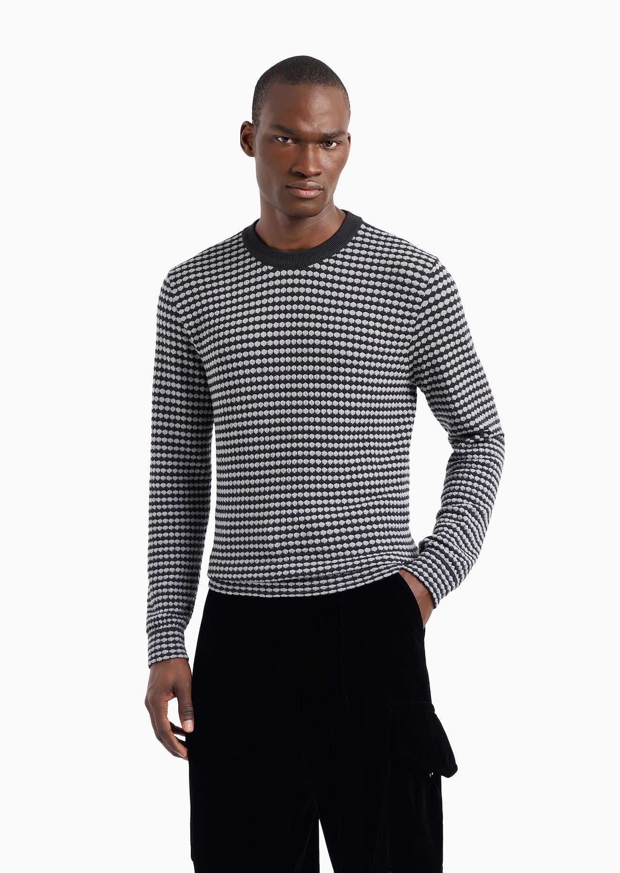 Wool-blend jacquard crew-neck jumper - 2