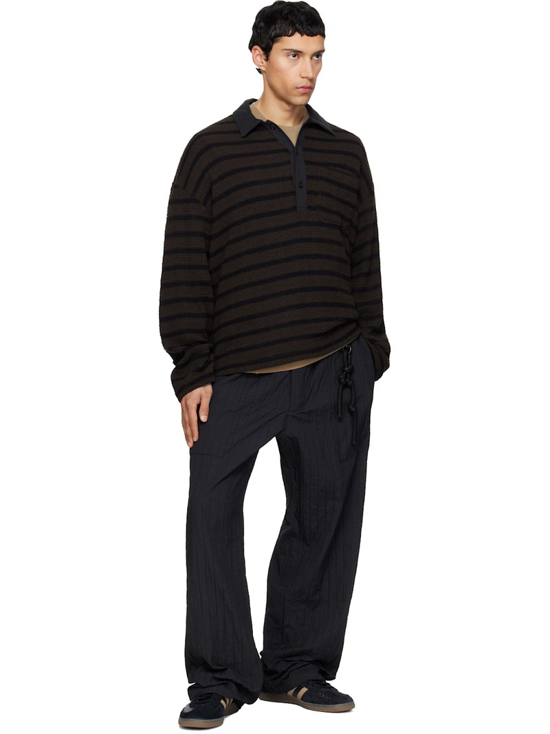 Song for the Mute Brown Piano Knit L/S Polo outlook