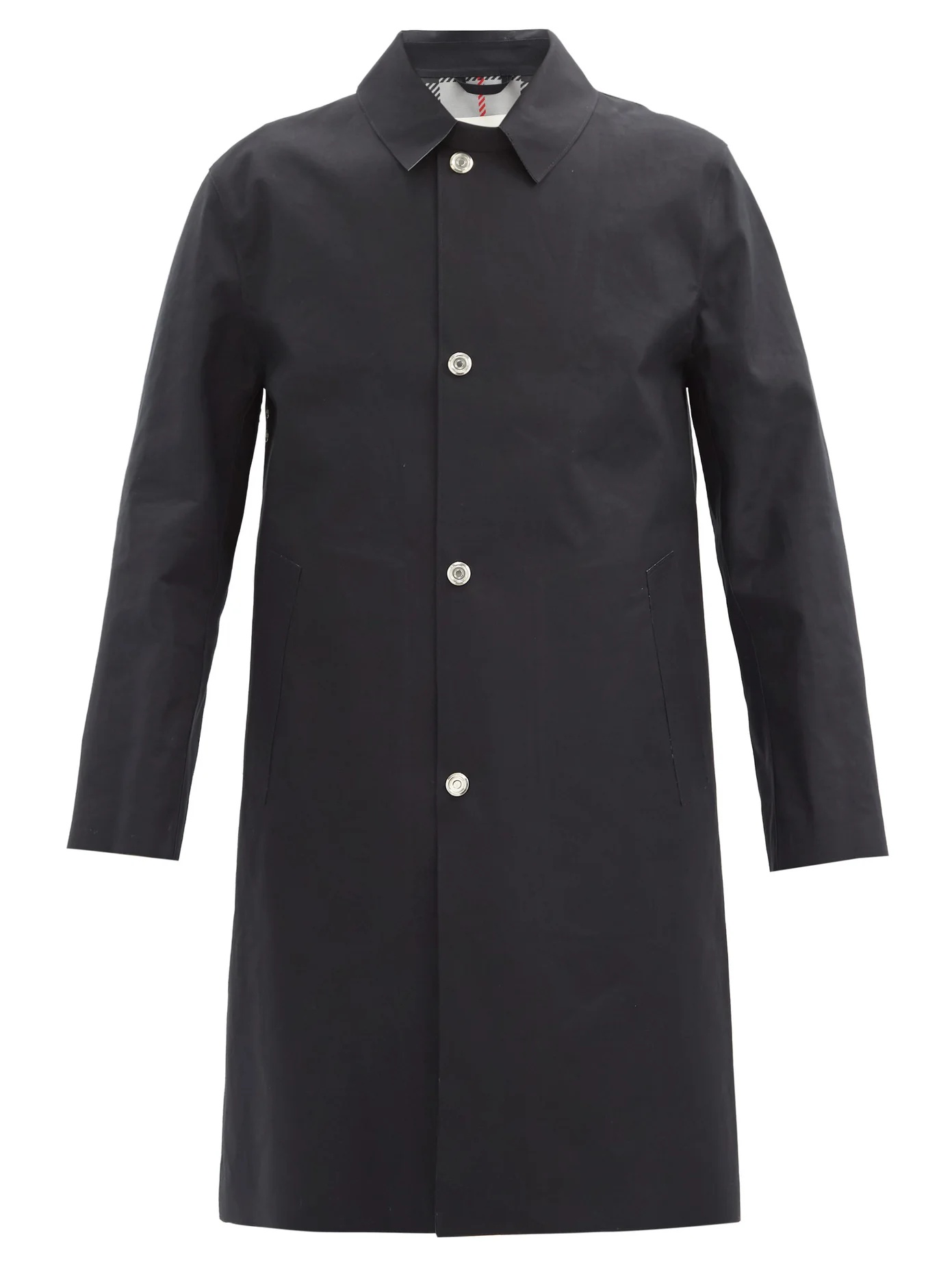 Dunkeld single-breasted check-lined cotton coat - 1