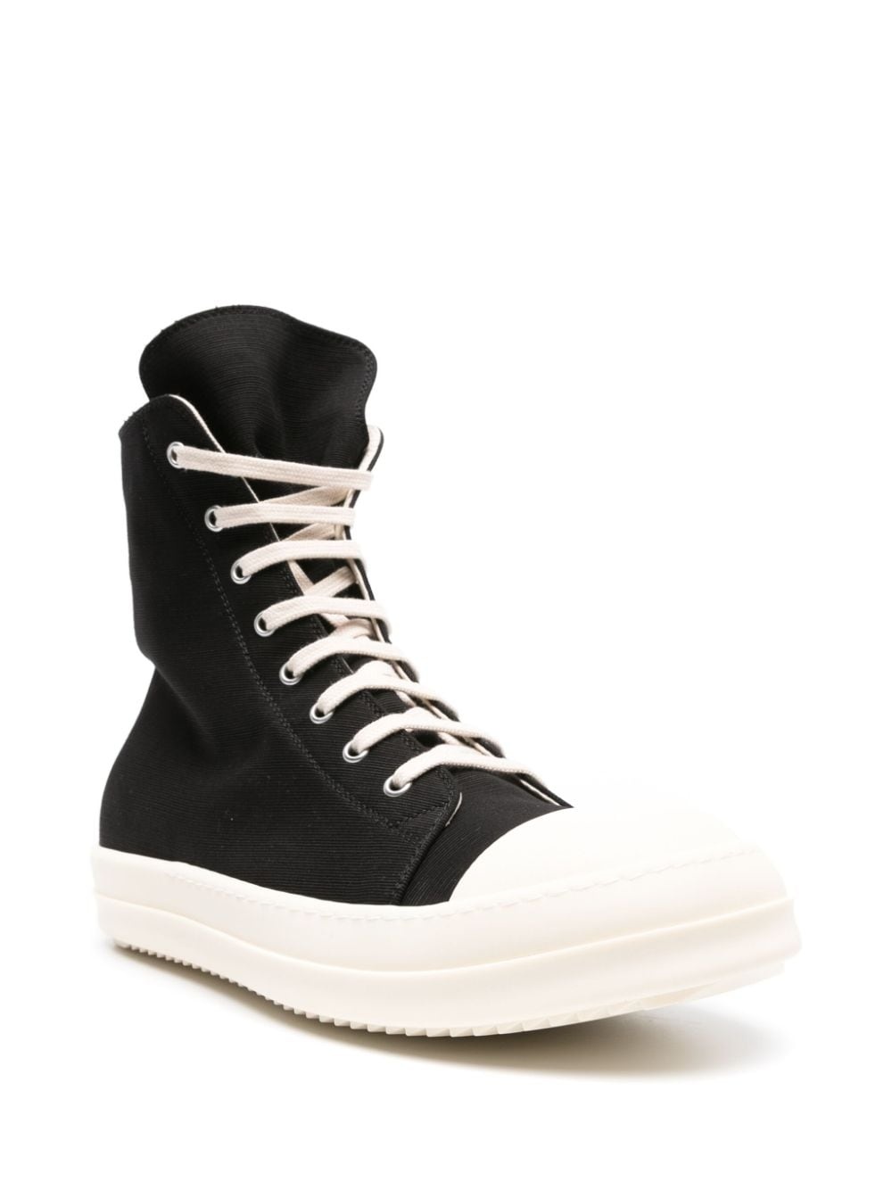 high-top cotton sneakers - 2