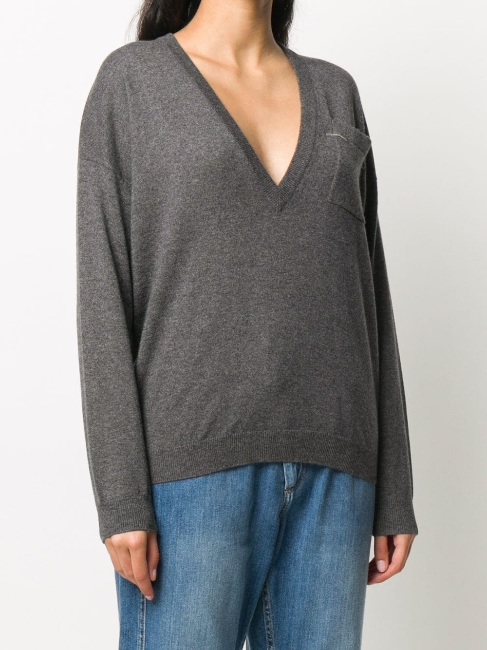 cashmere V-neck jumper - 3