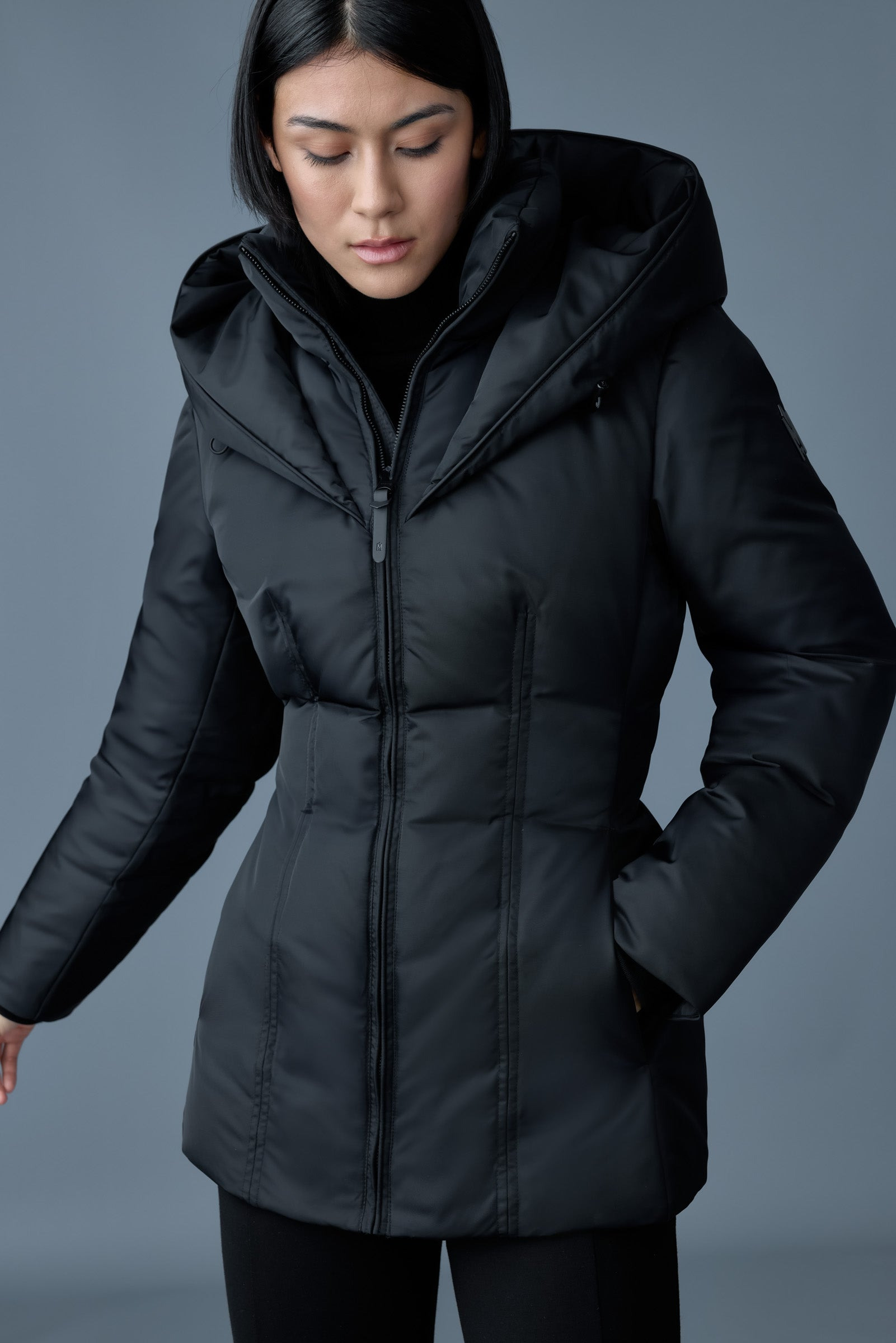 ALANA Tech satin medium down jacket - 6
