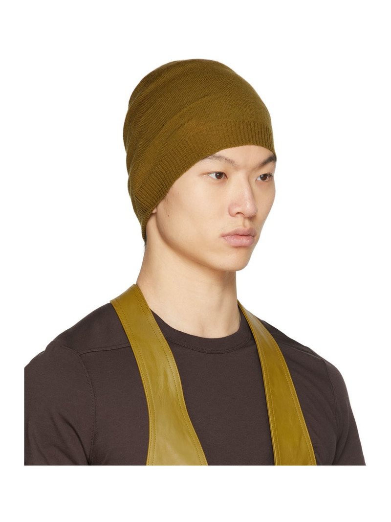 Rick Owens Yellow Medium Wool Beanie outlook