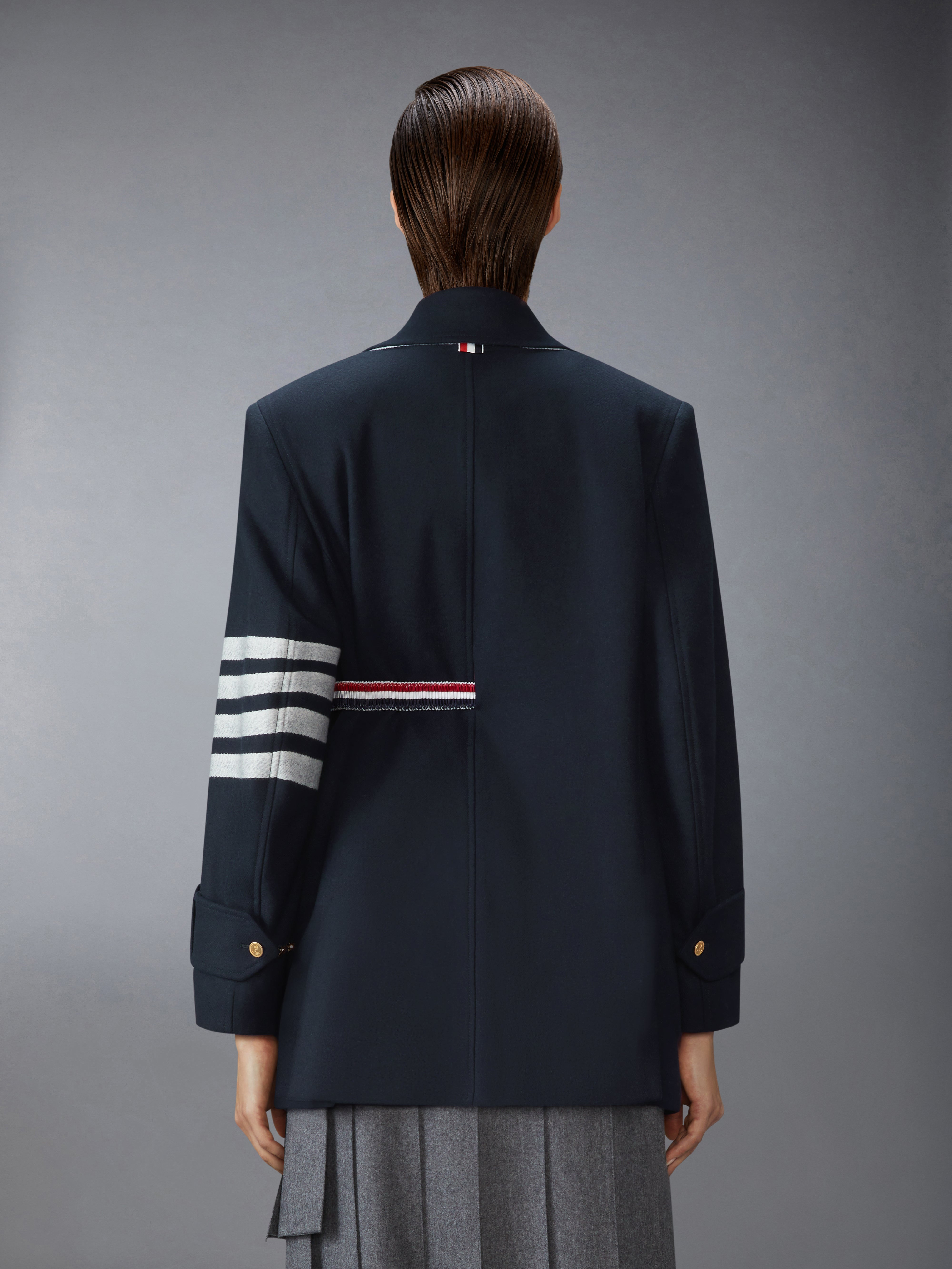 MELTON 4-BAR PEACOAT - 5