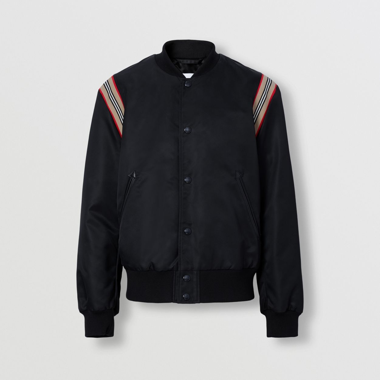 Icon Stripe Trim Bomber Jacket - 1