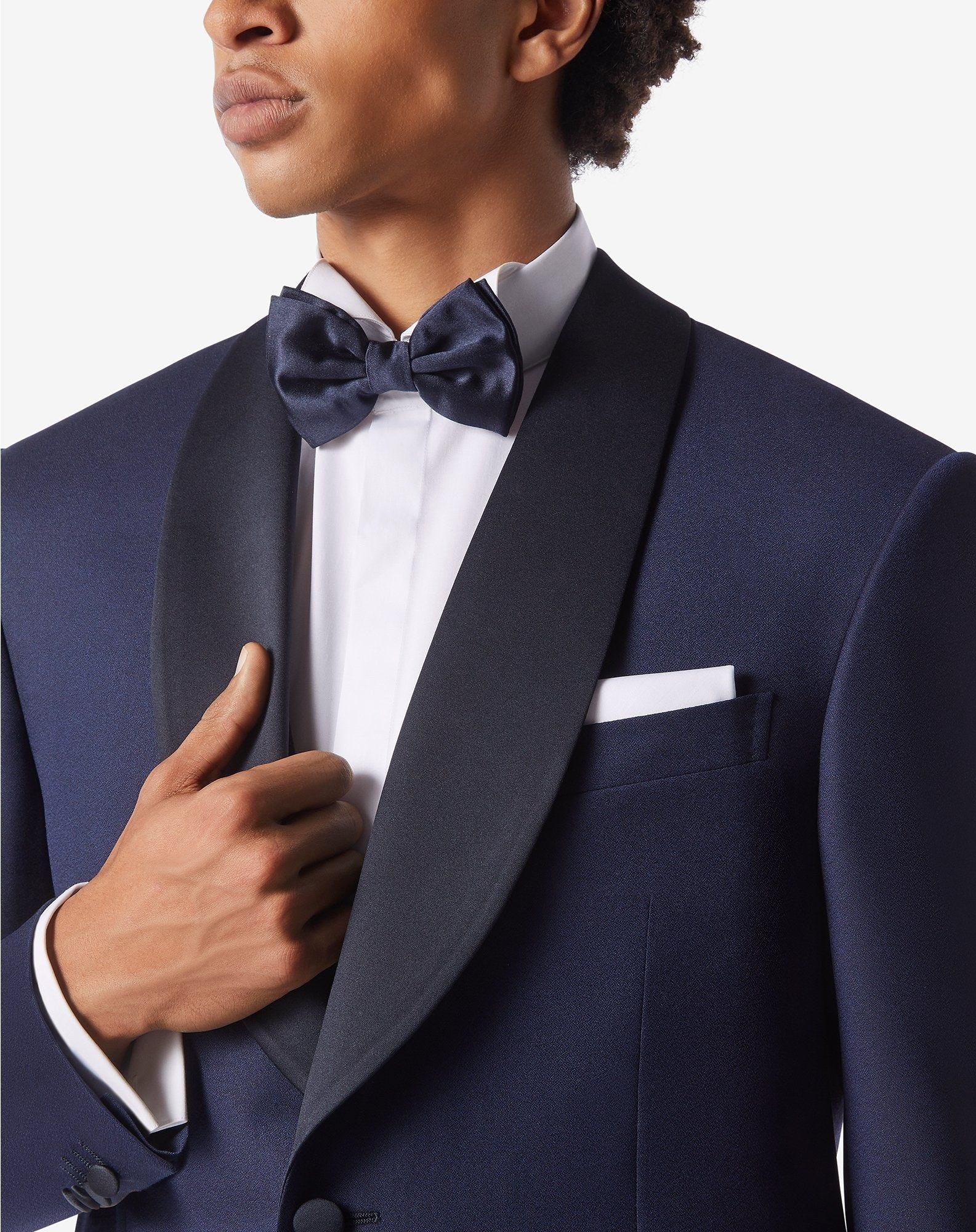 Blue S120's wool sablé tuxedo - 3