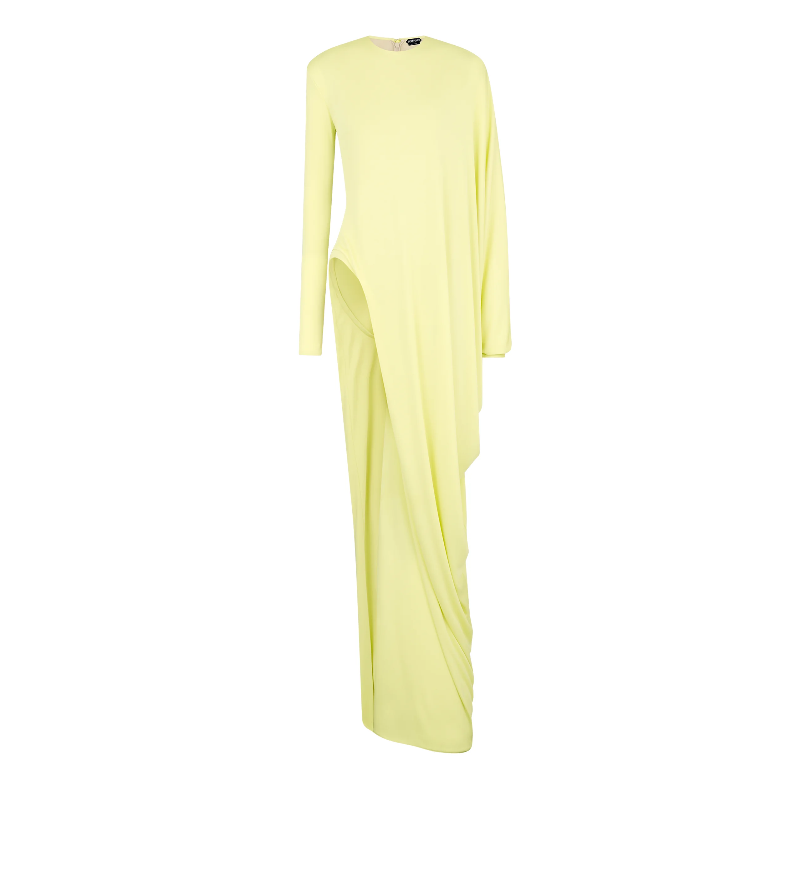 CREPE JERSEY LONG SLEEVE EVENING DRESS - 1
