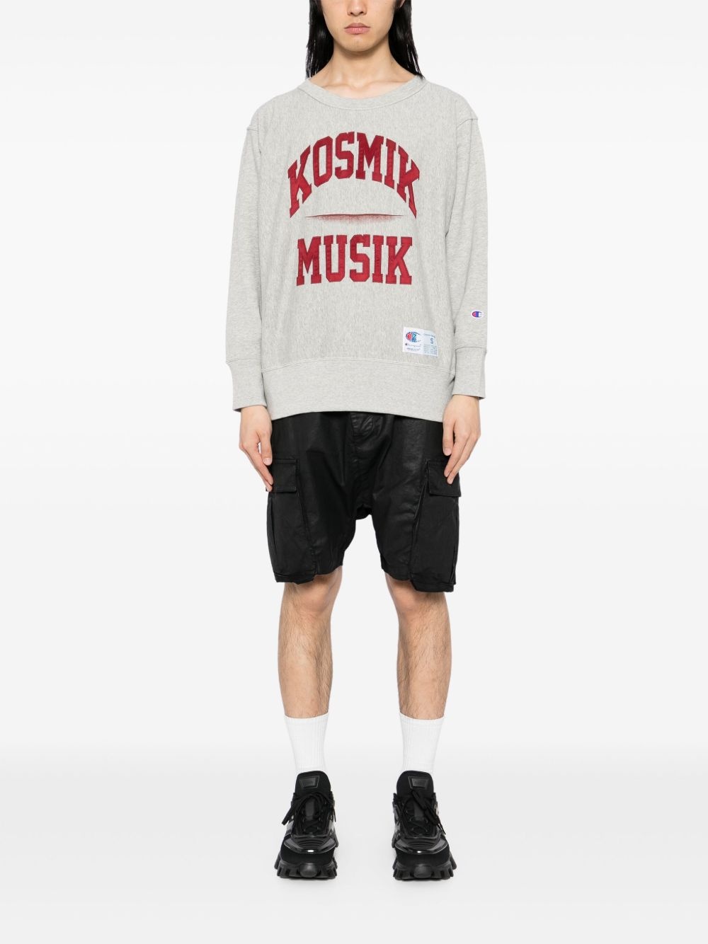 slogan print  sweater - 2