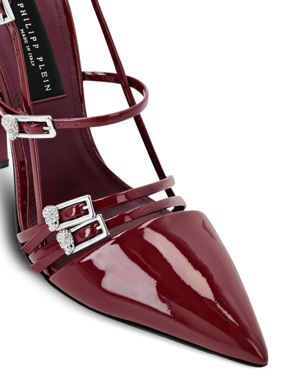 buckle-embellished slingback pumps - 3