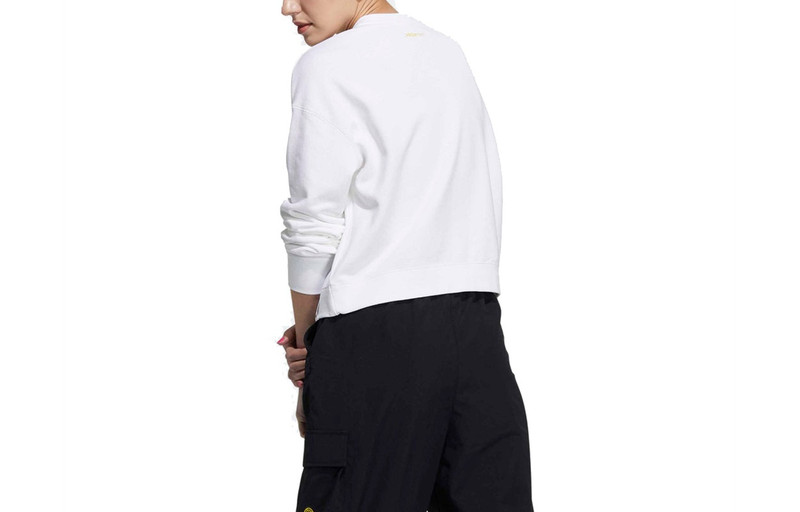 adidas (WMNS) adidas NEO x SMILEY sweatshirt 'White' H45537 outlook