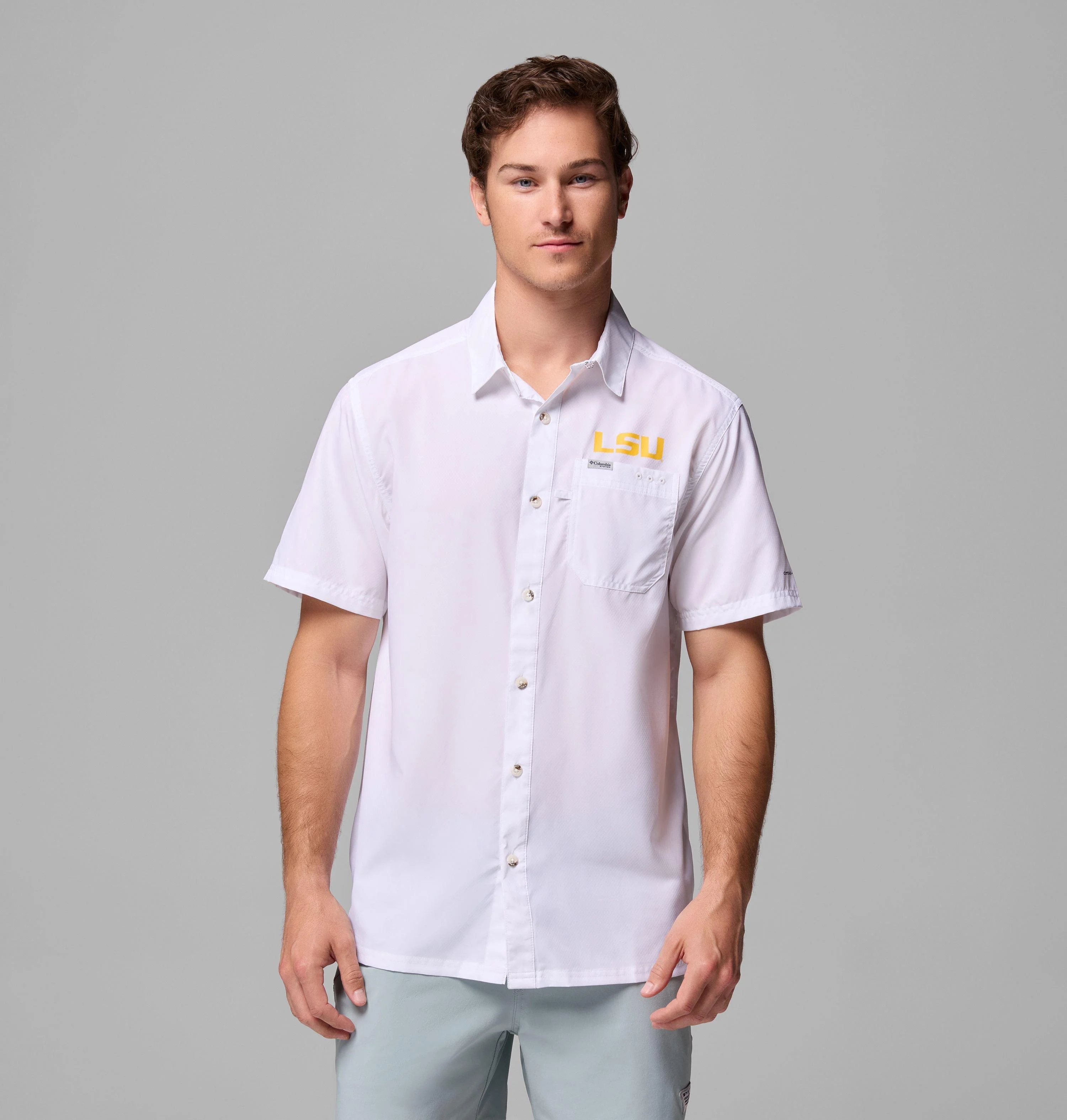 Men's Collegiate PFG Slack Tide Camp Shirt - LSU - 1