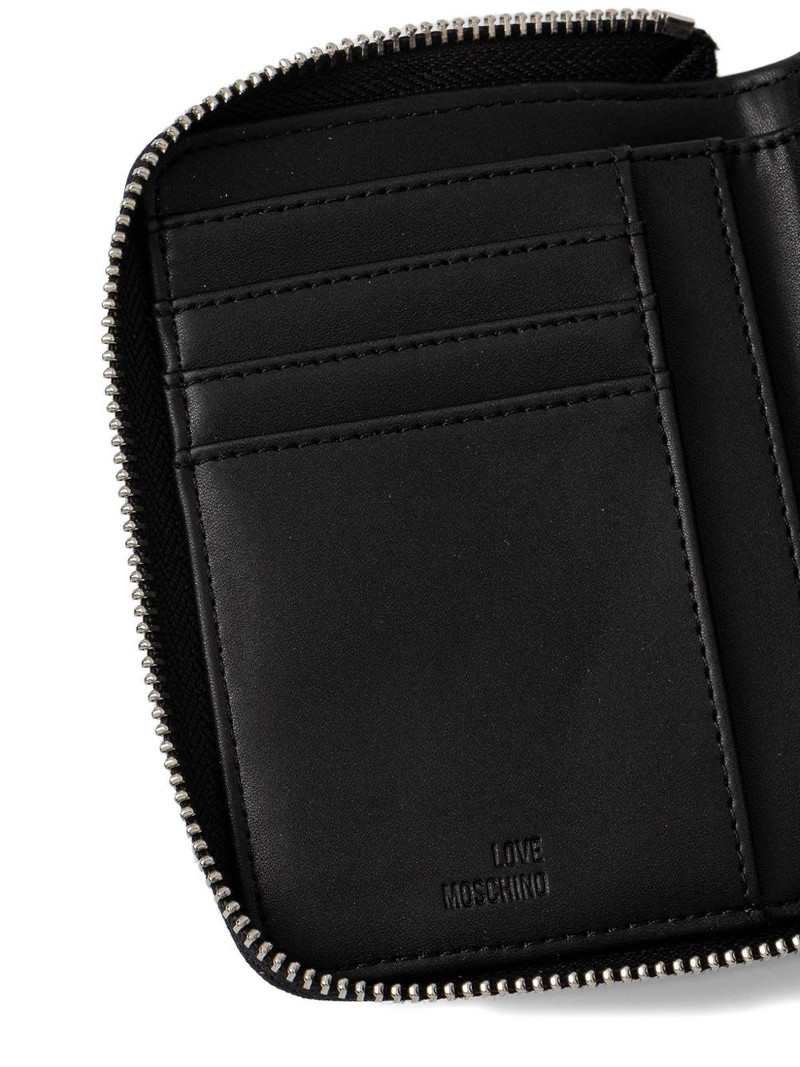 Moschino quilted zip-around wallet outlook
