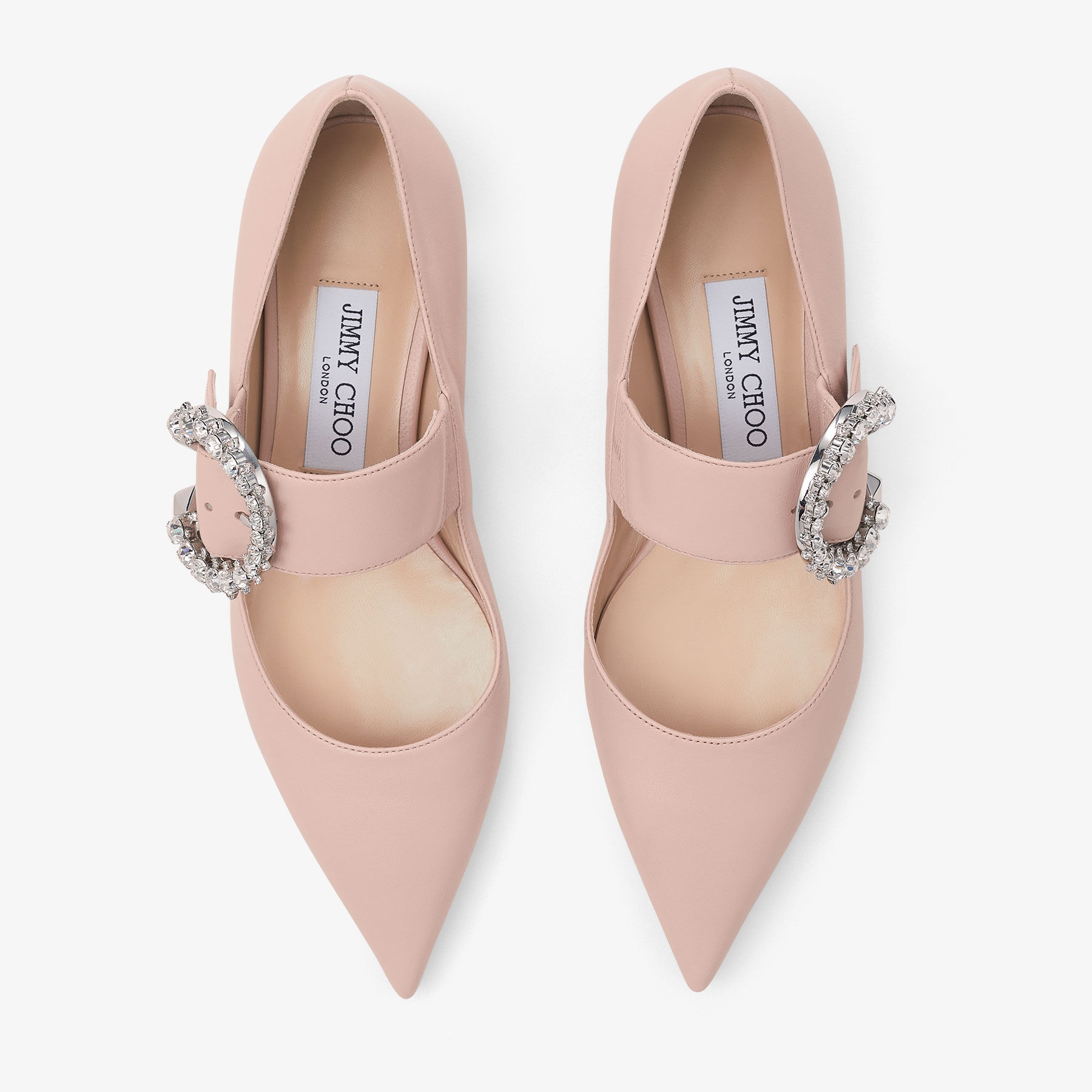Melva Ballerina
Macaron Nappa Leather d'Orsay Pumps with Crystal Buckle - 4