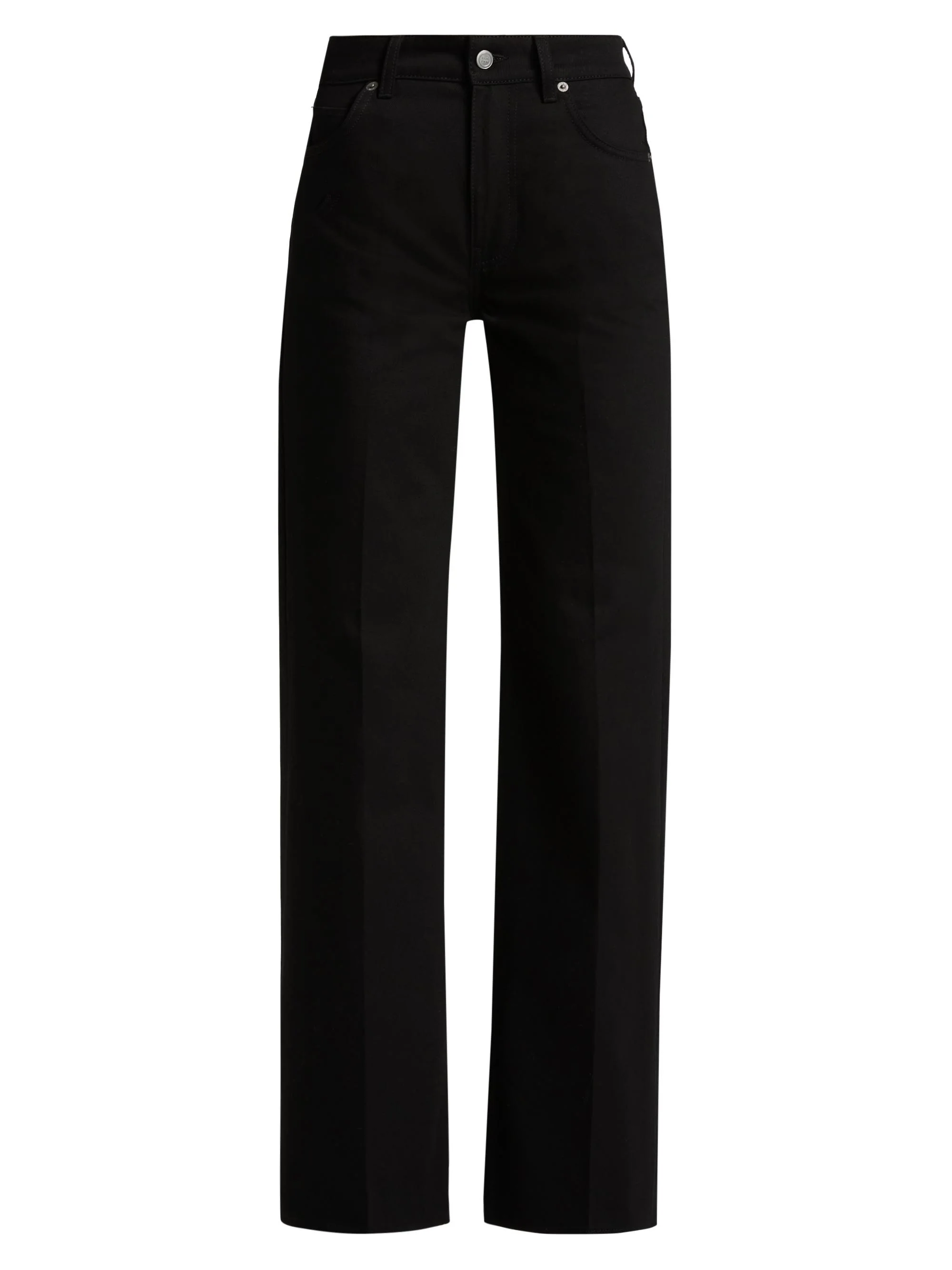 Women's High-Rise Wide-Leg Jeans - Black - 1