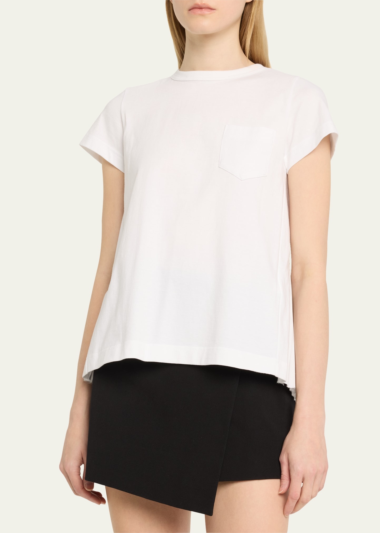 Pleated-Back Knit Tee - 4