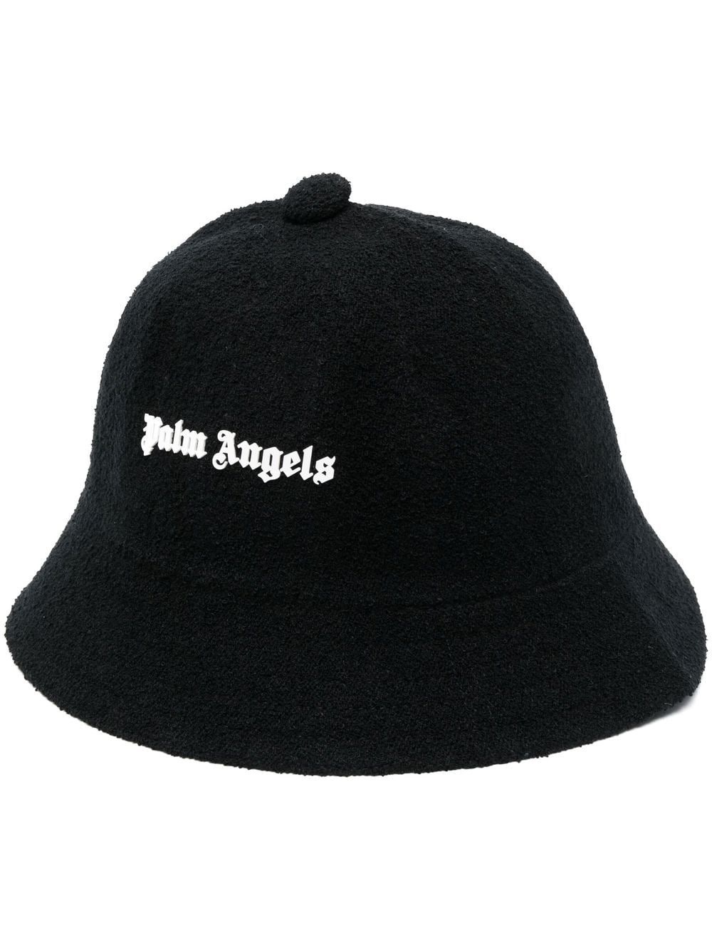 logo-embroidered cotton bucket hat - 1