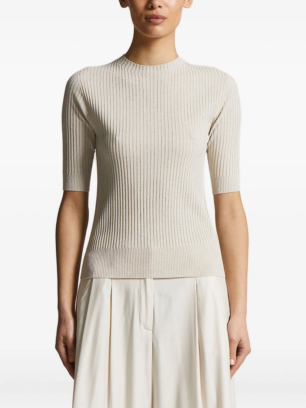 lurex knitted top - 1
