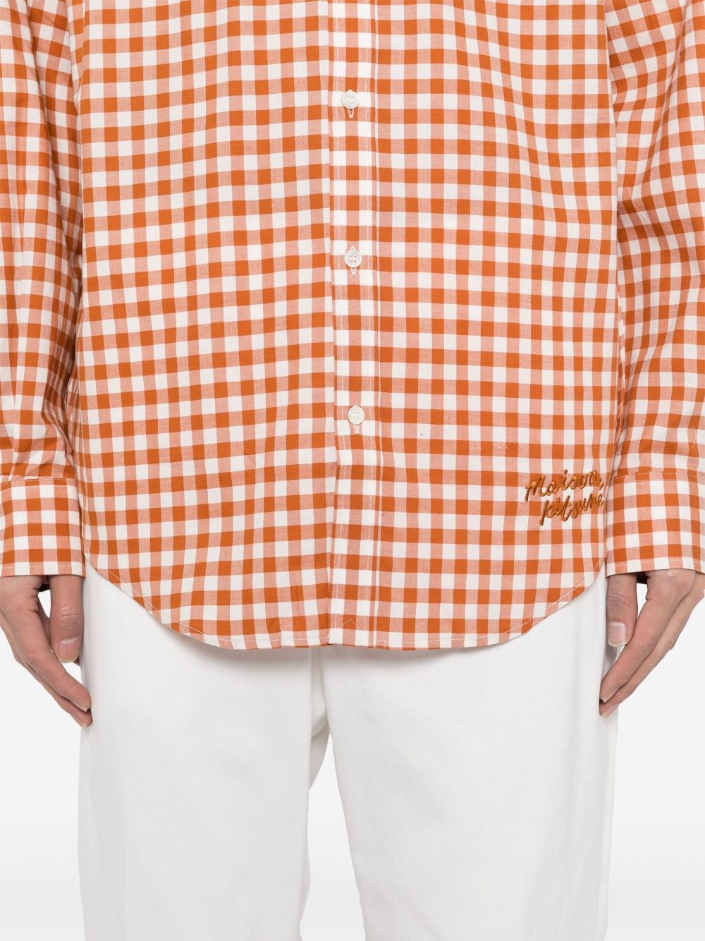 gingham-check shirt - 5