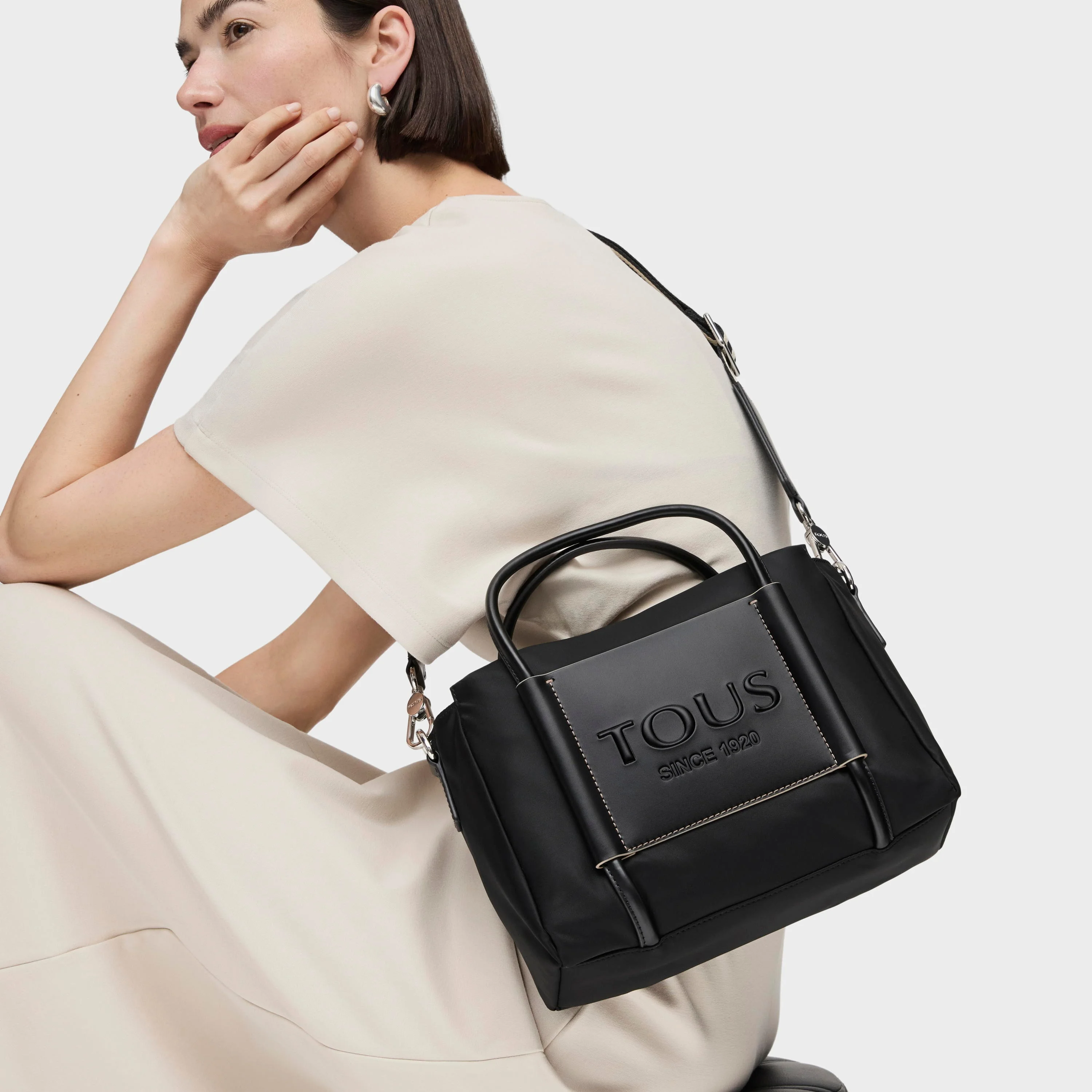 Medium black Empire Soft City bag - 1