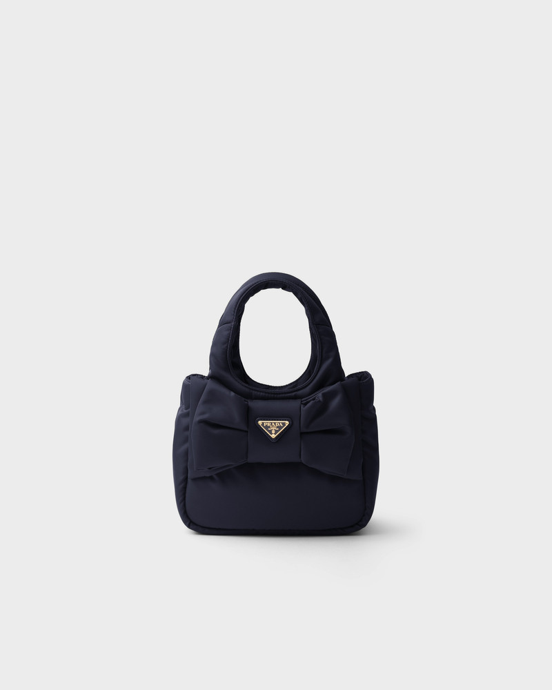 Padded Re-Nylon mini-bag with bow 1