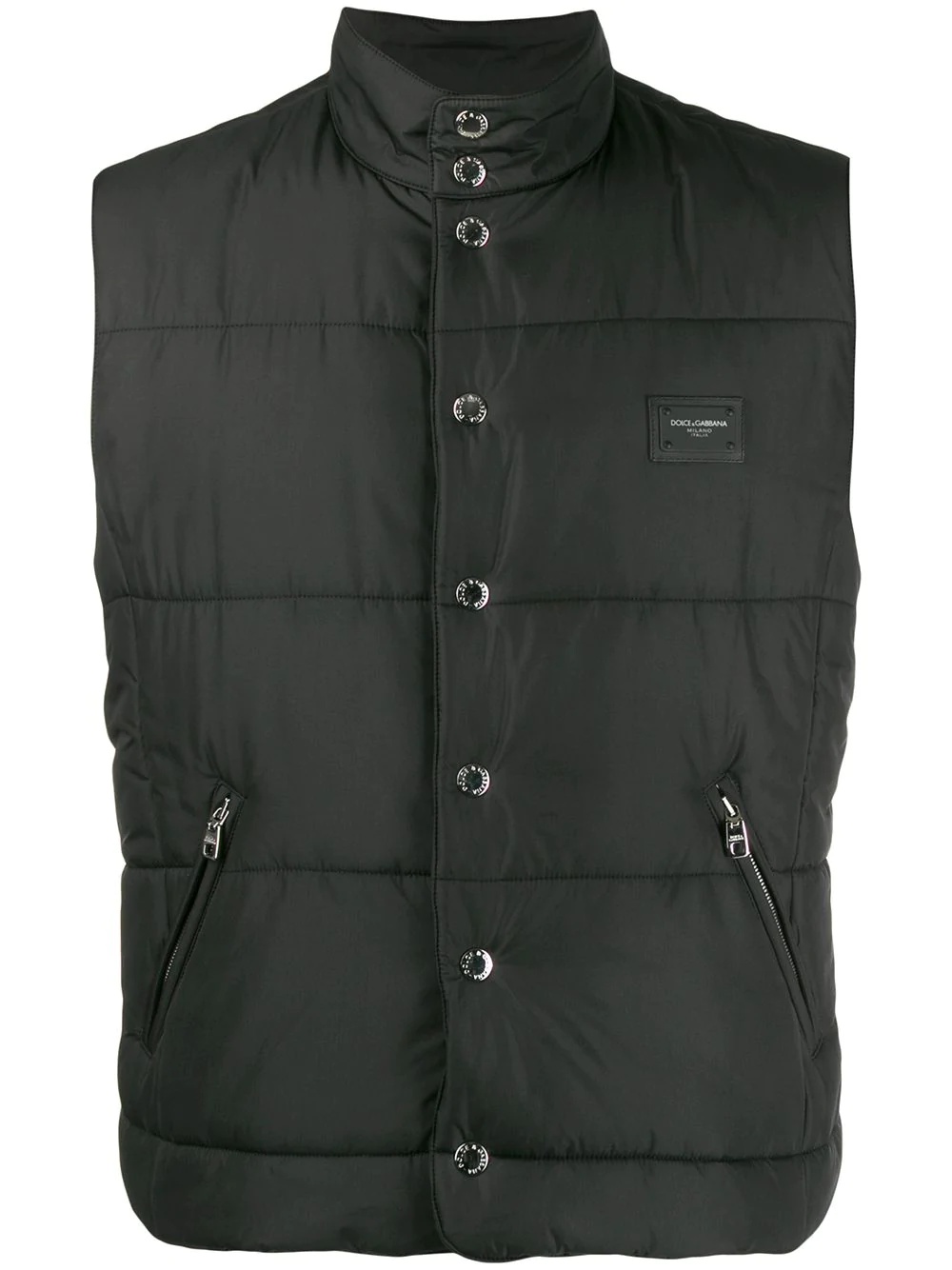 button padded gilet - 1