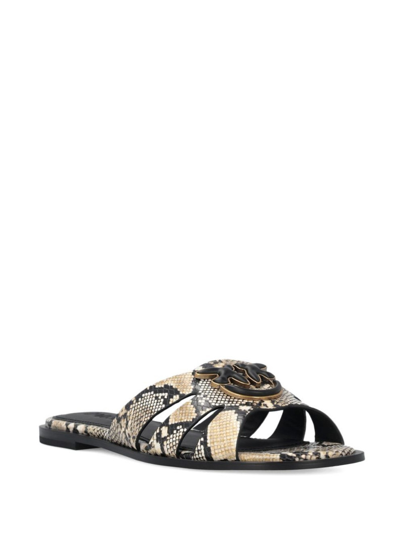 PINKO Love Birds snakeskin-effect sandals outlook