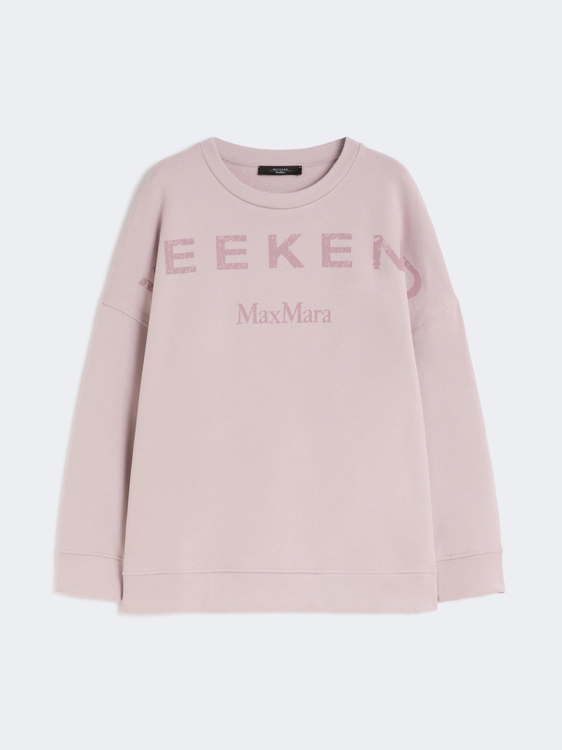 GOMMOSO Cotton crew-neck sweatshirt - LILAC 1