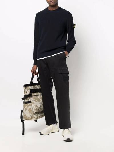 Stone Island Compass-patch cotton jumper outlook