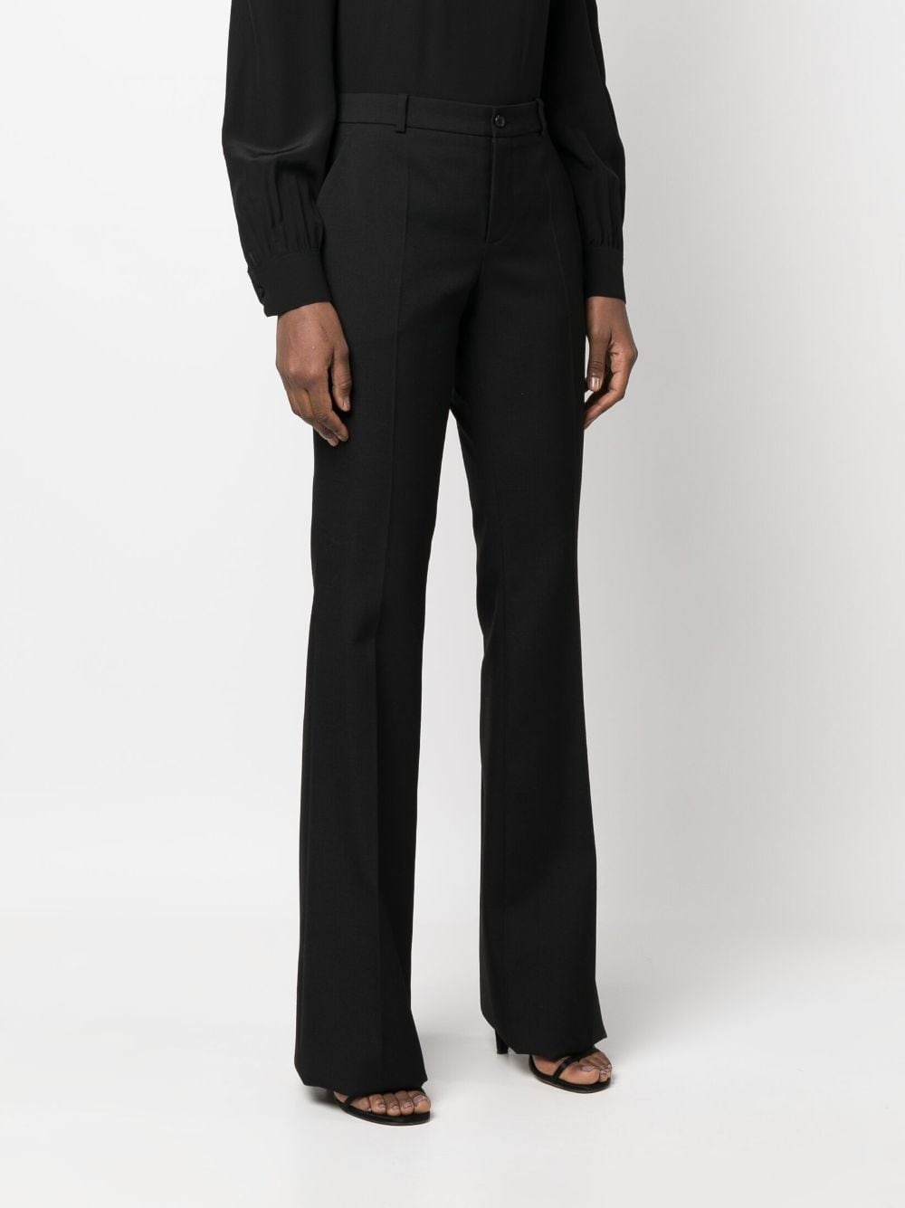 high-waist flared trousers - 3