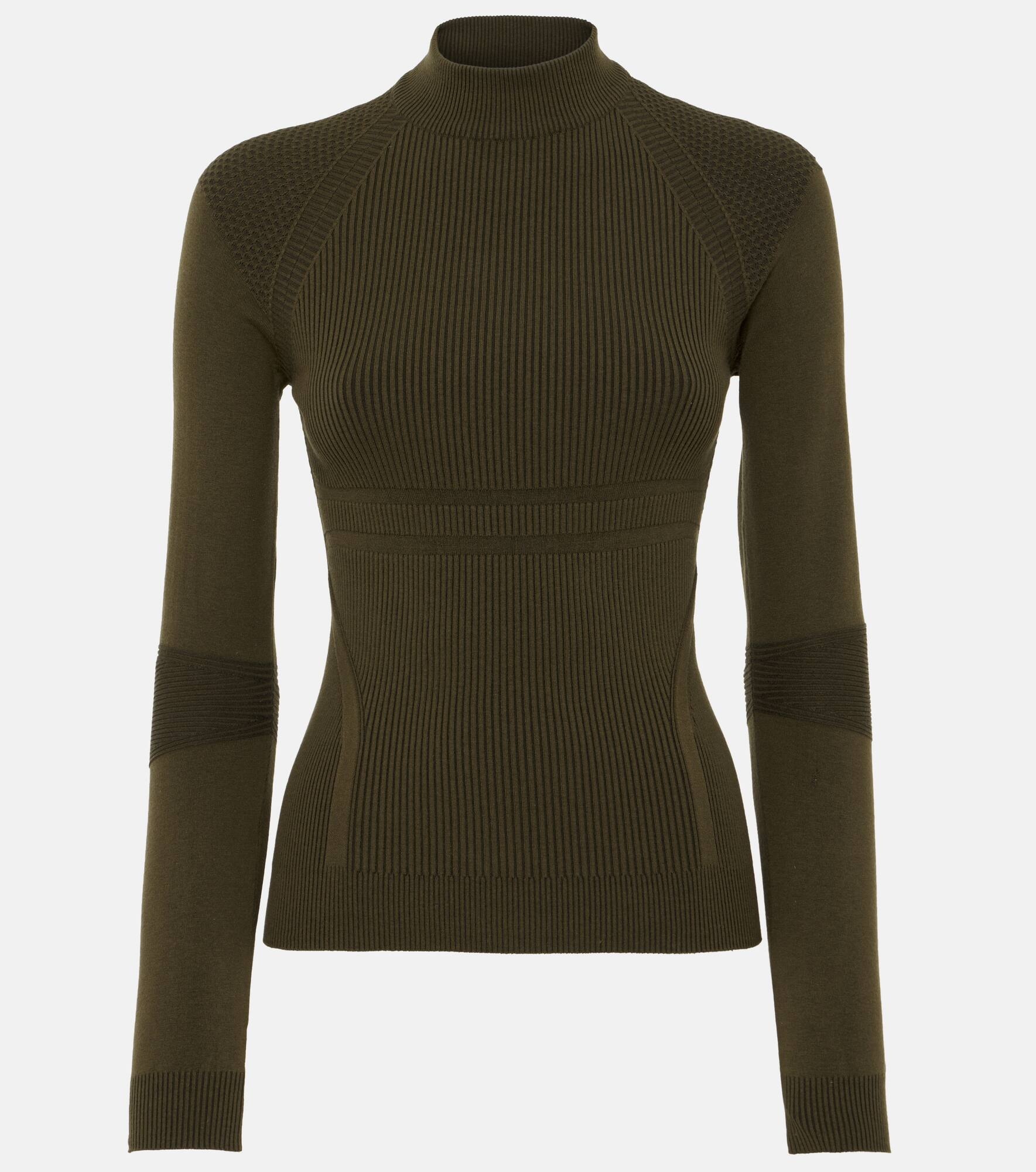 Ribbed-knit silk-blend sweater - 1