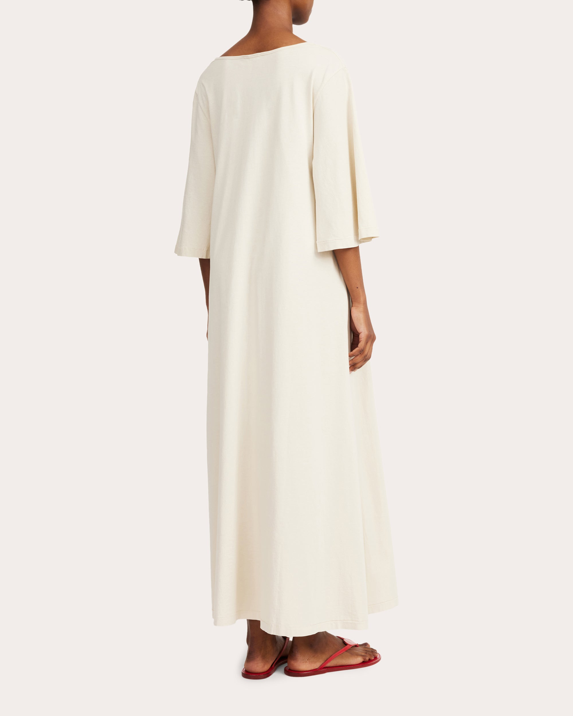 Yalia Draped Cotton Maxi Dress - 2