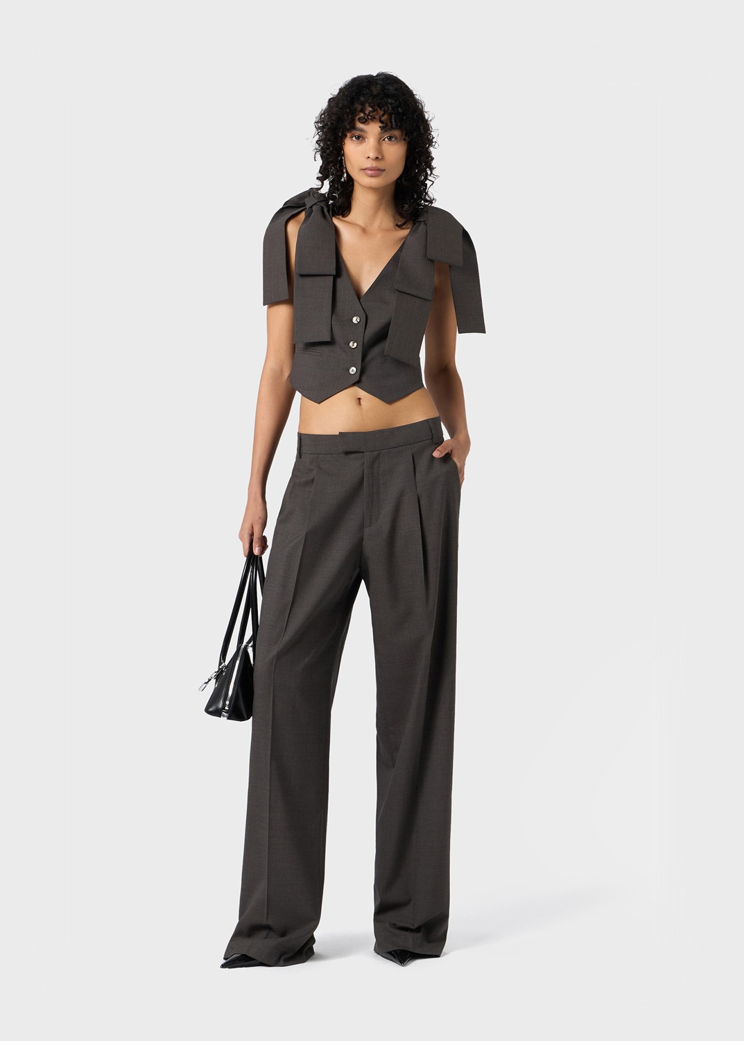 WIDE LEG PANTS IN WOOL. - 2