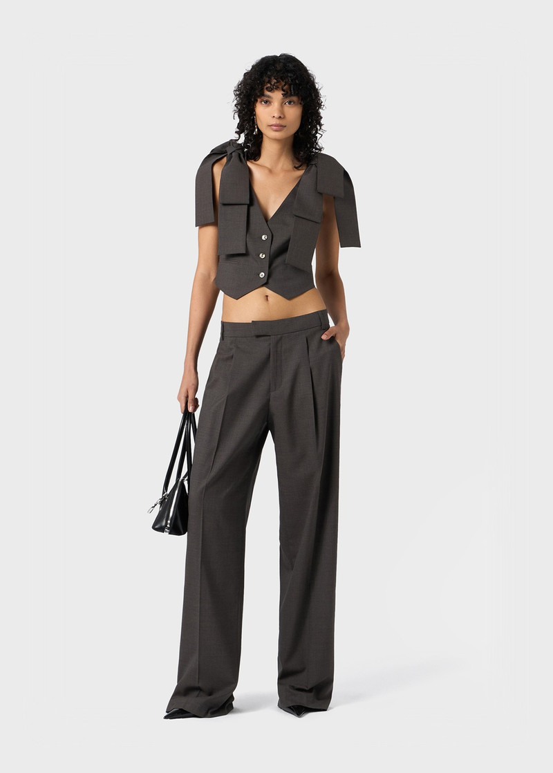 Blumarine WIDE LEG PANTS IN WOOL. outlook